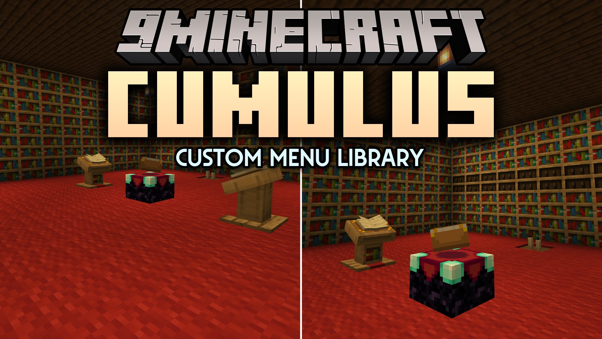 Cumulus is a library for building custom title-screen and main-menu layouts, used by the Aether series of mods. It has no content of its own.