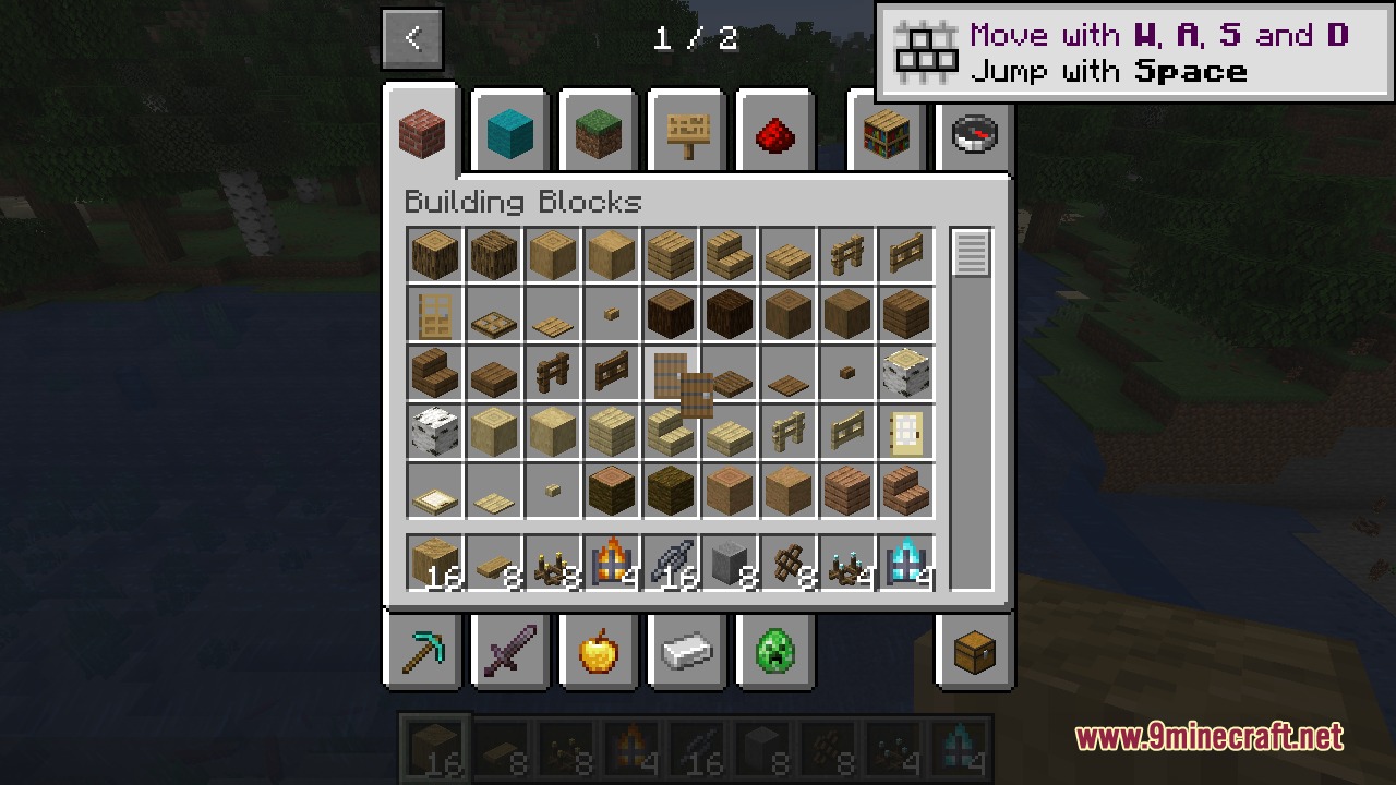 Decorative Blocks 9minecraft Mod Screenshot 2 Creative inventory menu displaying various DecorativeBlocks Reborn items and building blocks in Minecraft