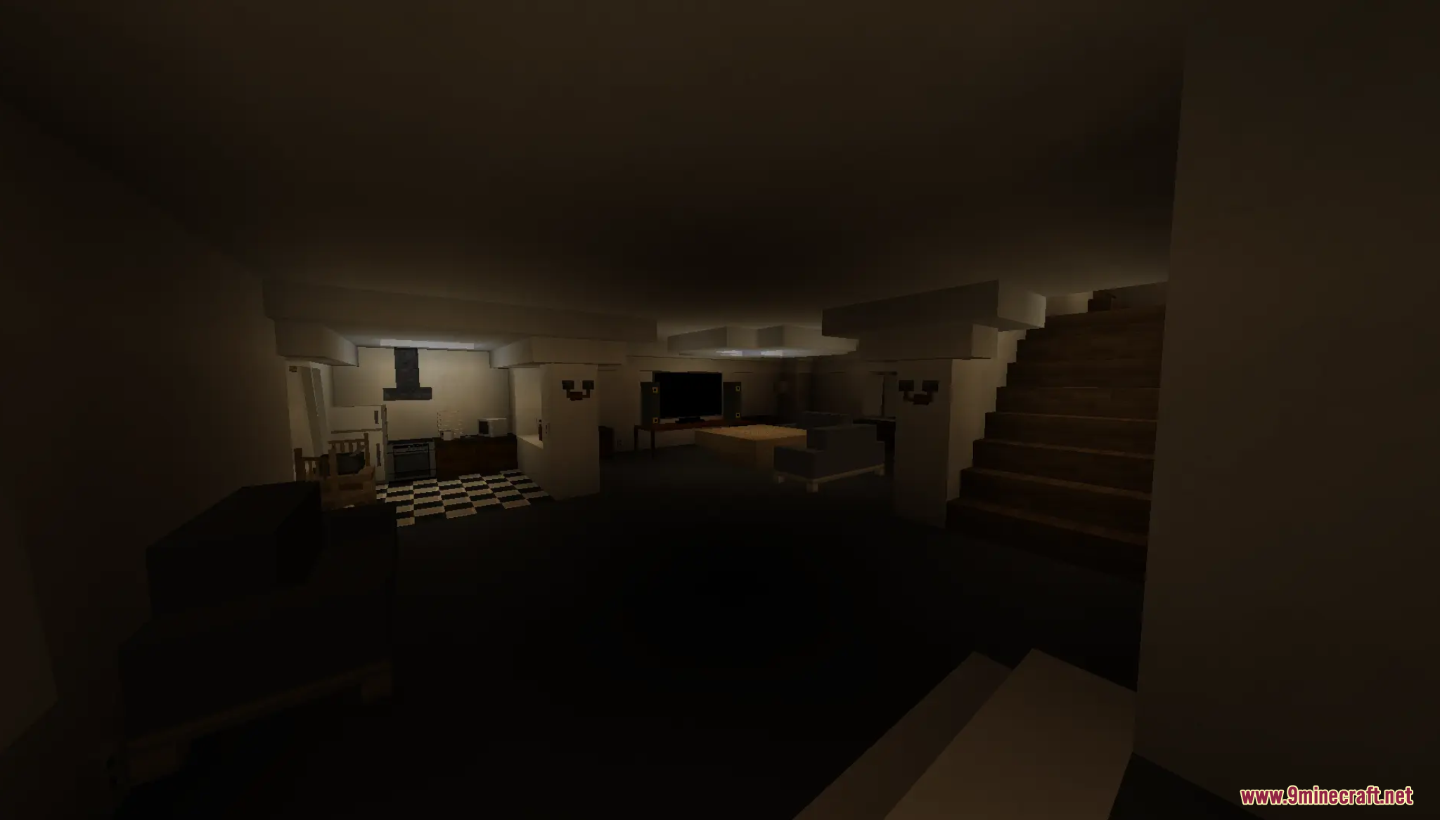 Descend Map Screenshot 5 Exploring a dimly lit basement interior in the Descend Map
