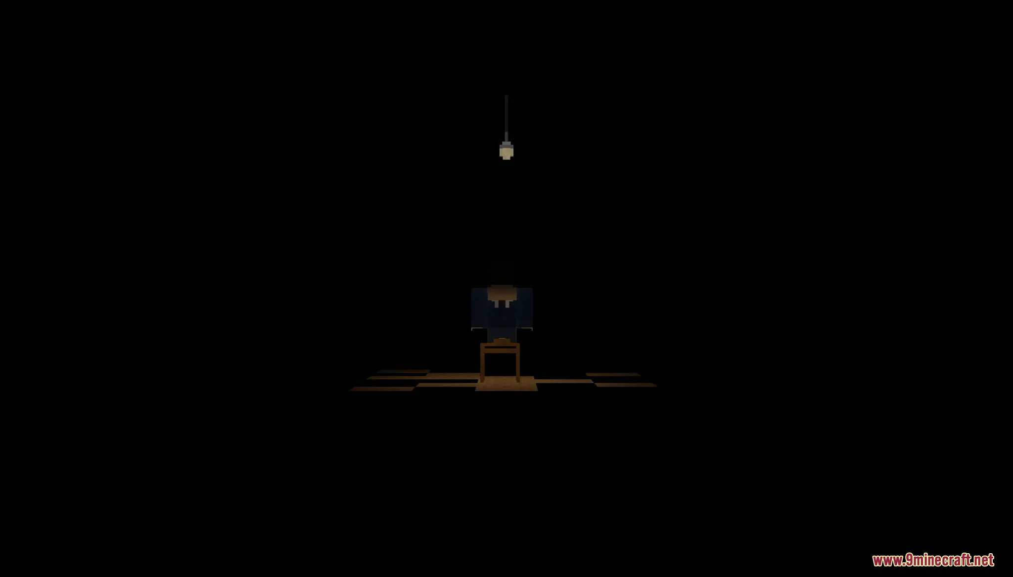 Descend Map Screenshot 9 A single light bulb hanging over a chair in the Descend Map