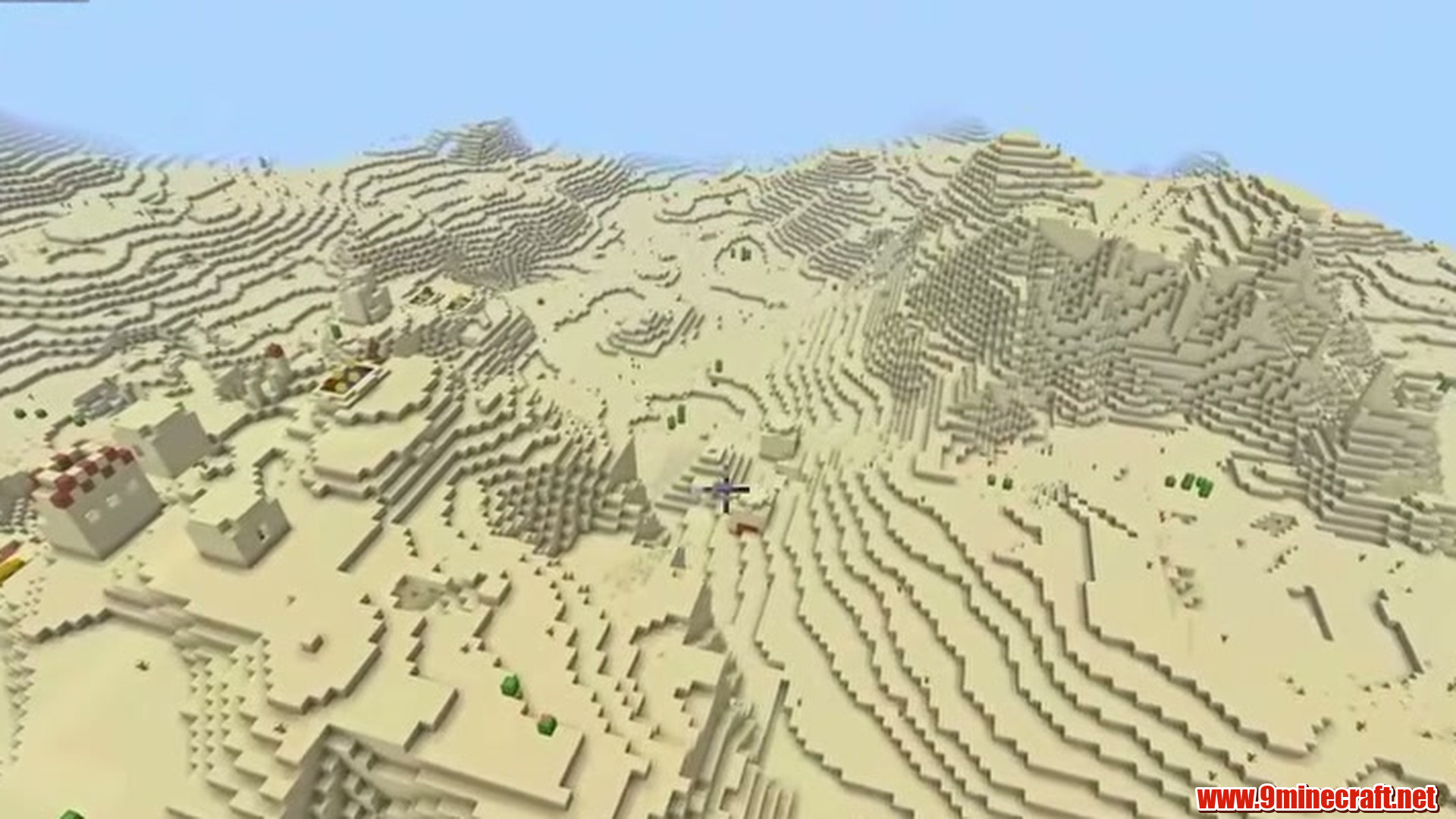 Desert Village and Ancient City in Minecraft seed 9007686644472162198