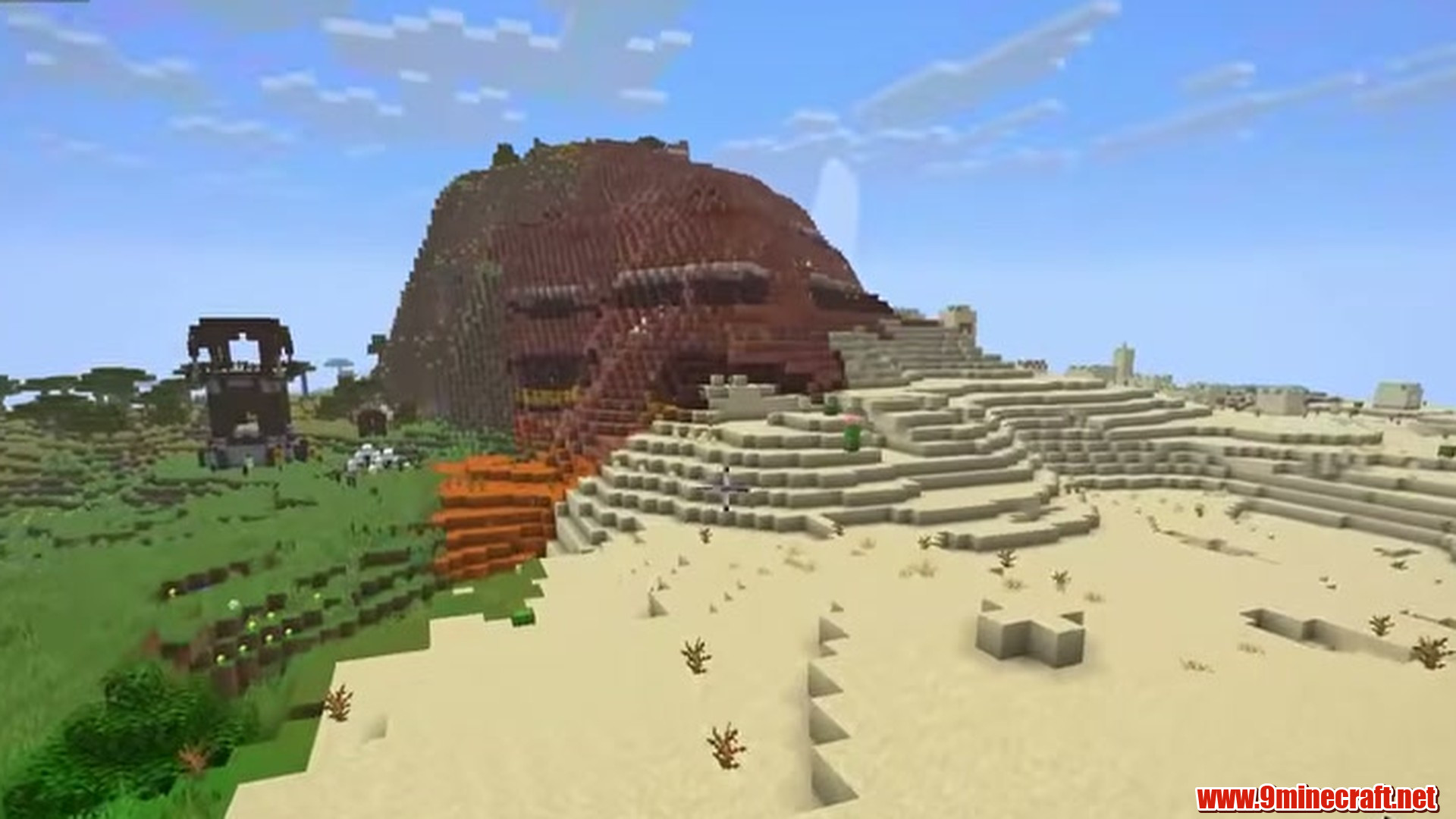 Second landscape view from Minecraft seed 2840886551733947403