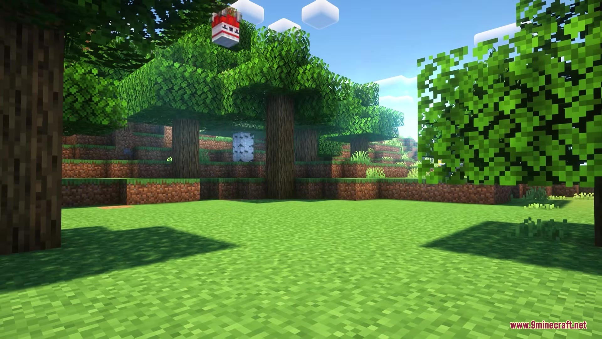Didigetrobbed Mod Screenshot 3 A block of TNT floats in the air among lush green forest trees