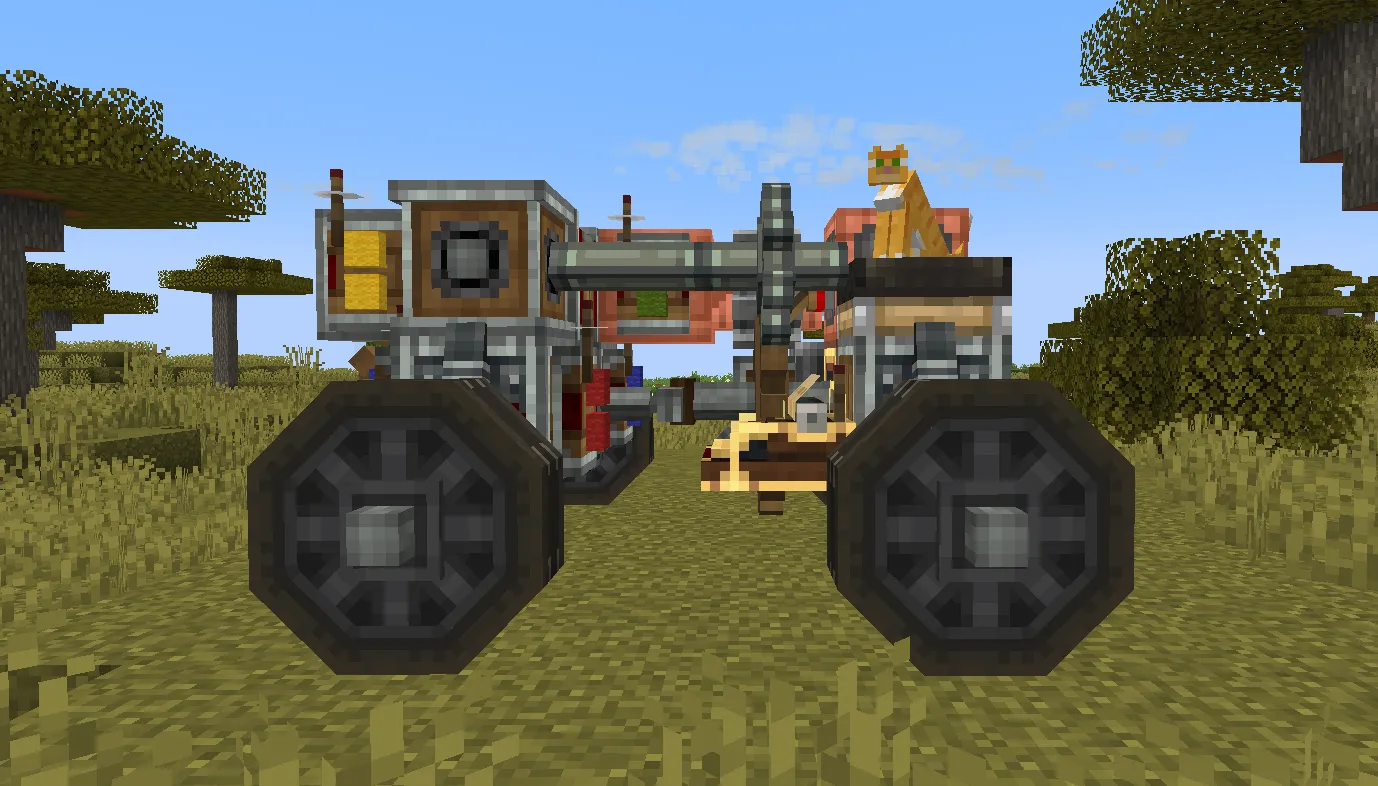 Side view of the compact diesel car base showing its mechanical gears