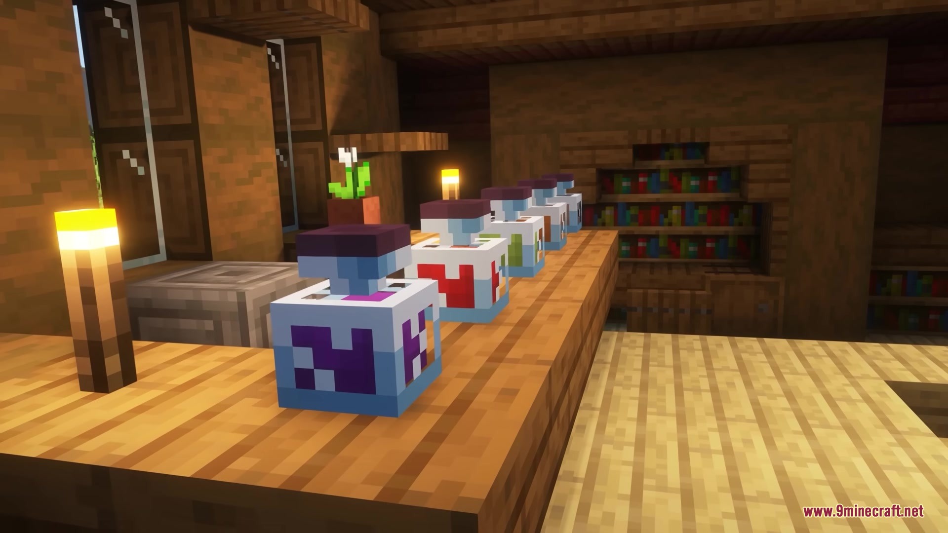Dimensionreds Alchemy Resource Pack Screenshot 3 Dimensionreds Alchemy Resource Pack adds detailed 3D potion models to the game