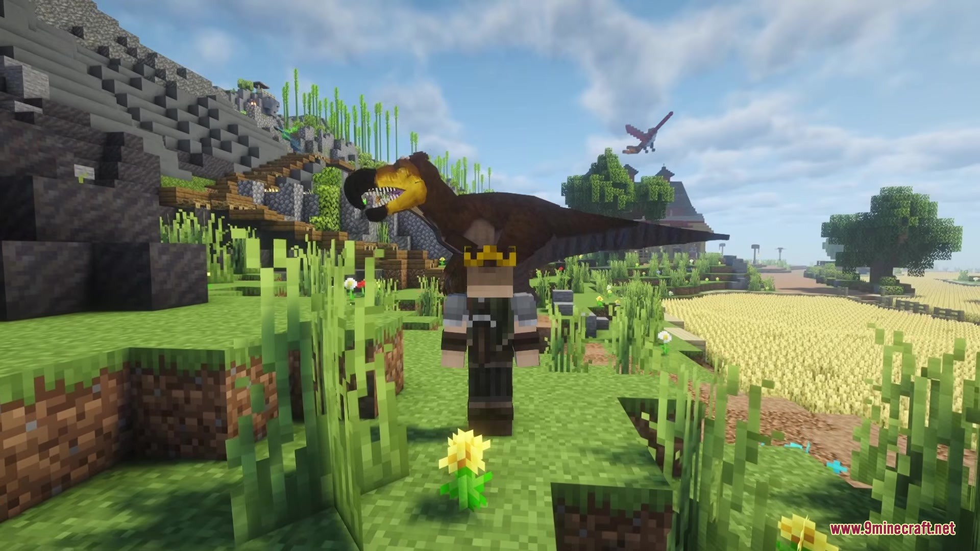Dodo Rex Mod Screenshot 4 A player character with a small creature perched on their shoulder