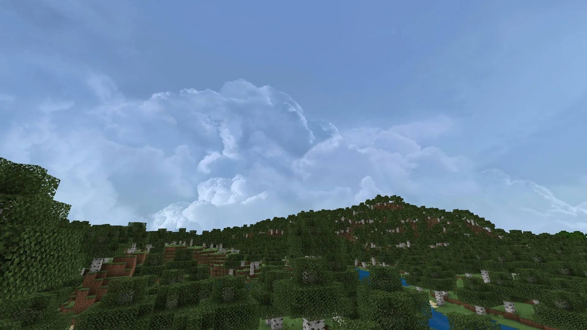 Dramatic Skys Shader Screenshot 1 Dramatic Skys Shader adds realistic high definition clouds to the Minecraft world