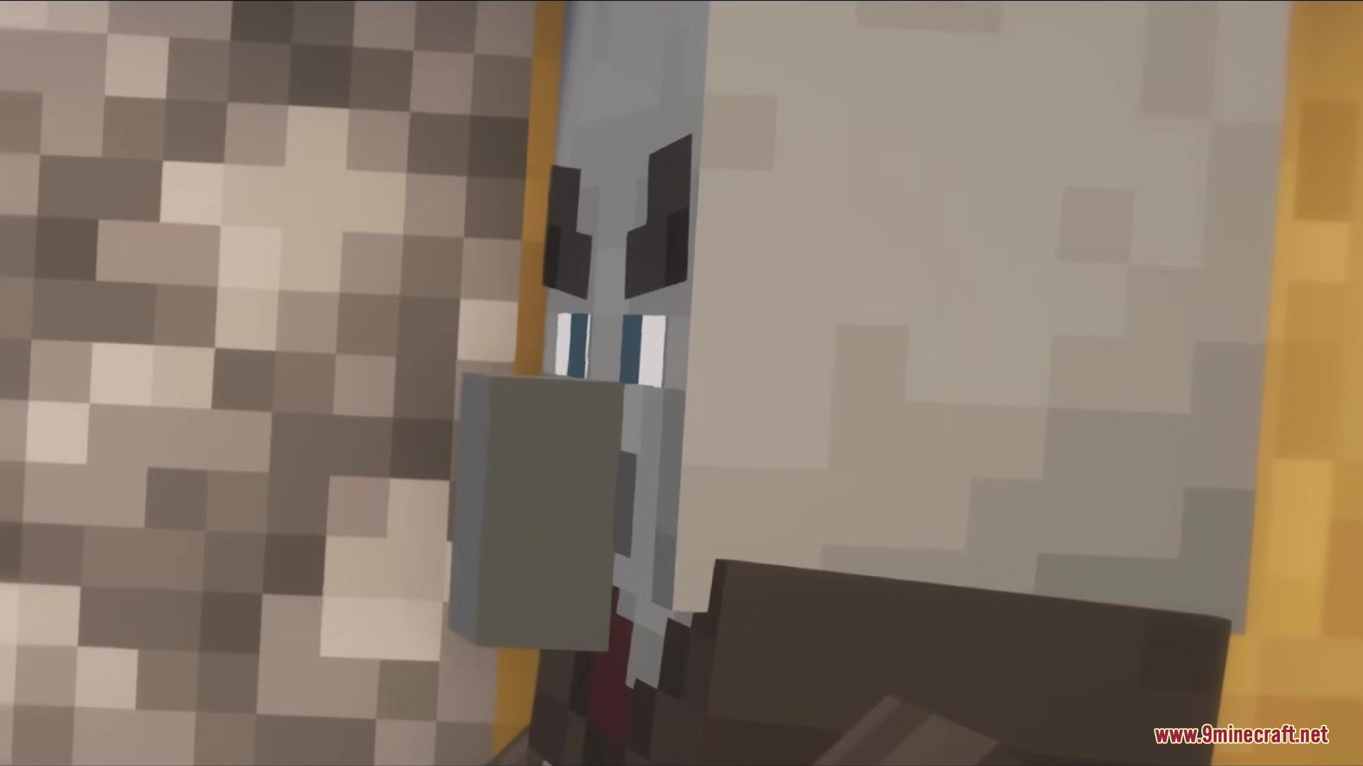 Endermanballs Mod Screenshot 1 A close up shot of an angry Illager looking towards the side