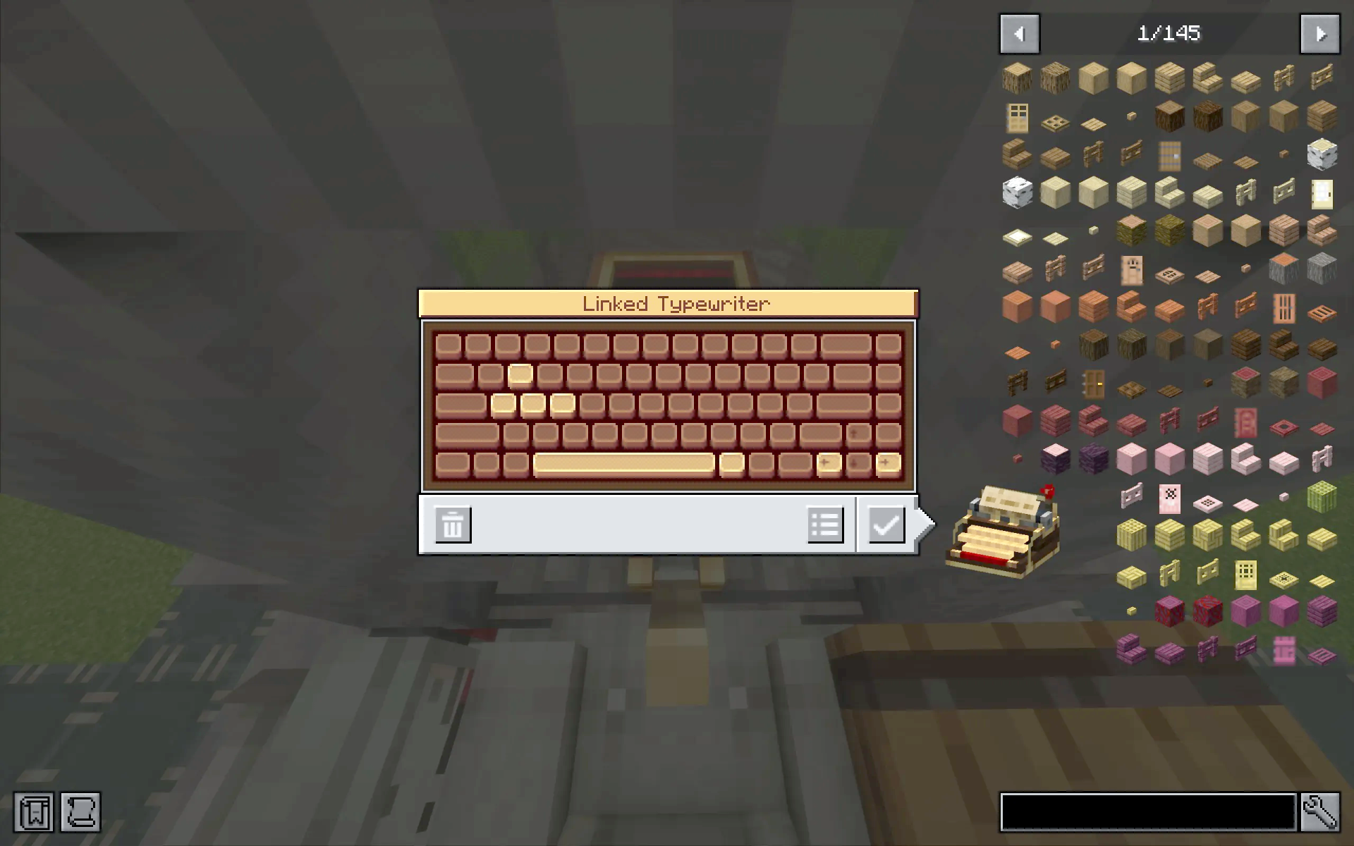 Eurofighter Typhoon Survival Friendly Schematic Screenshots 9 A linked typewriter interface showing keyboard control mappings for a custom aircraft