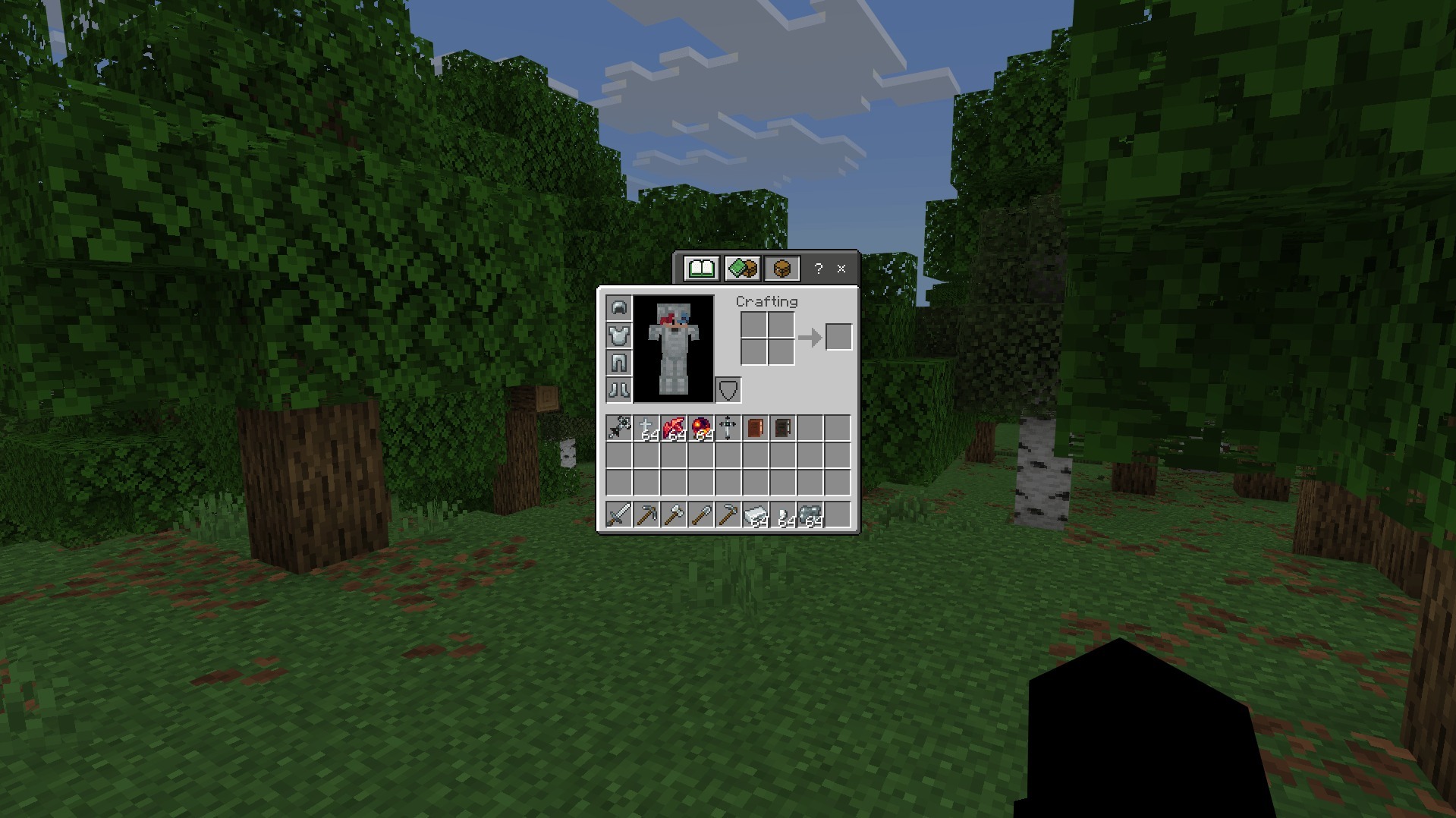 Evil Hunter Addon Screenshot 1 Player inventory showing new craftable items from the Evil Hunter Addon