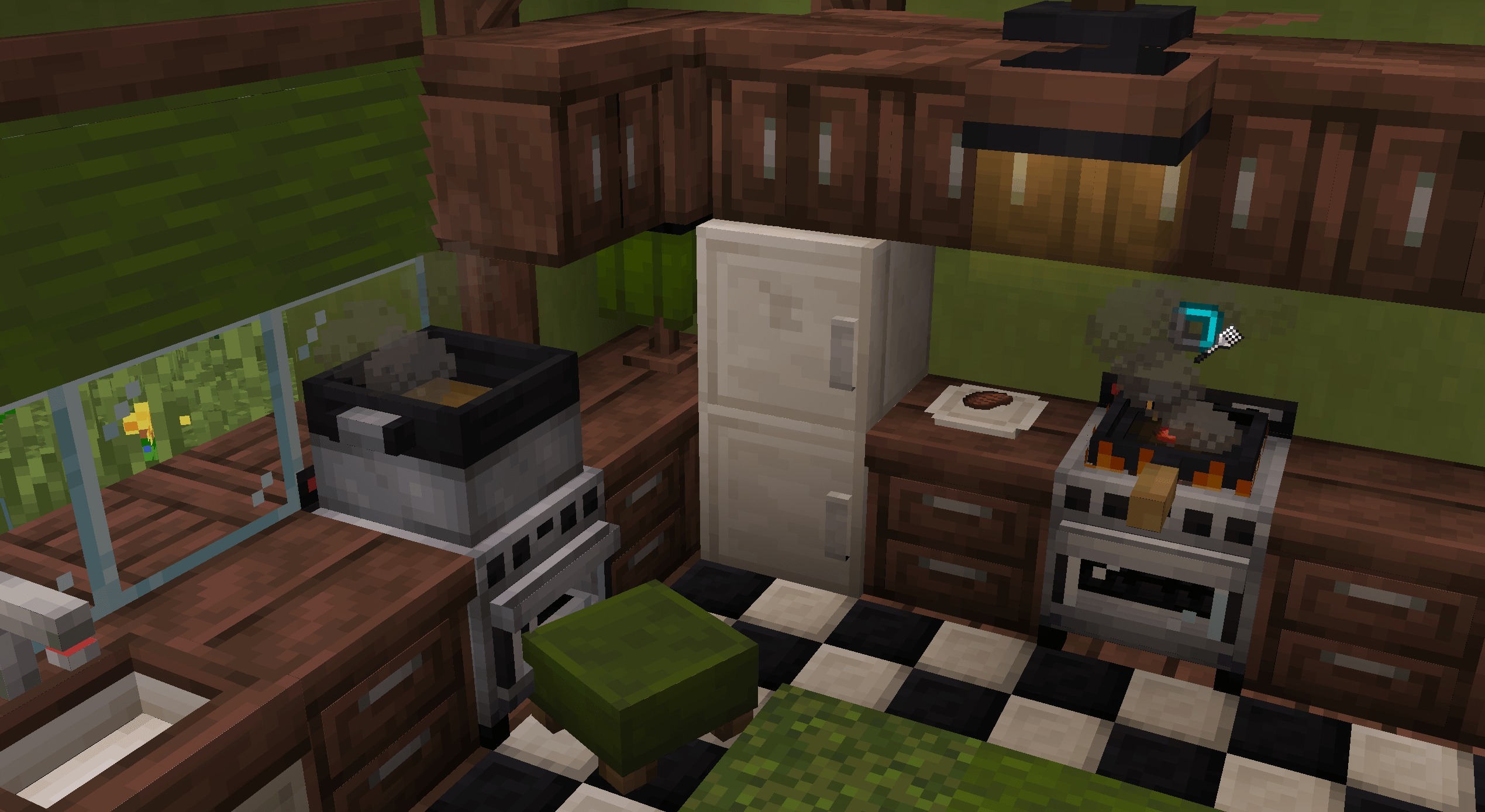 Fabulous Furniture Addon Screenshot 7 Fabulous Furniture Addon showcases a detailed kitchen with a refrigerator and stove
