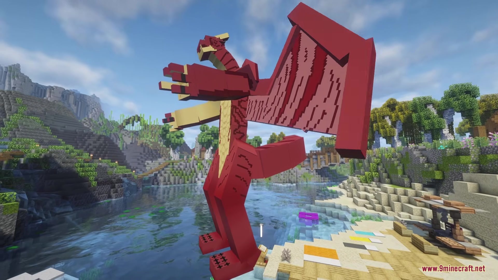 Fairy Mine Fairy Tail Mod Screenshot 1 A giant red dragon from the Fairy Mine Fairy Tail Mod