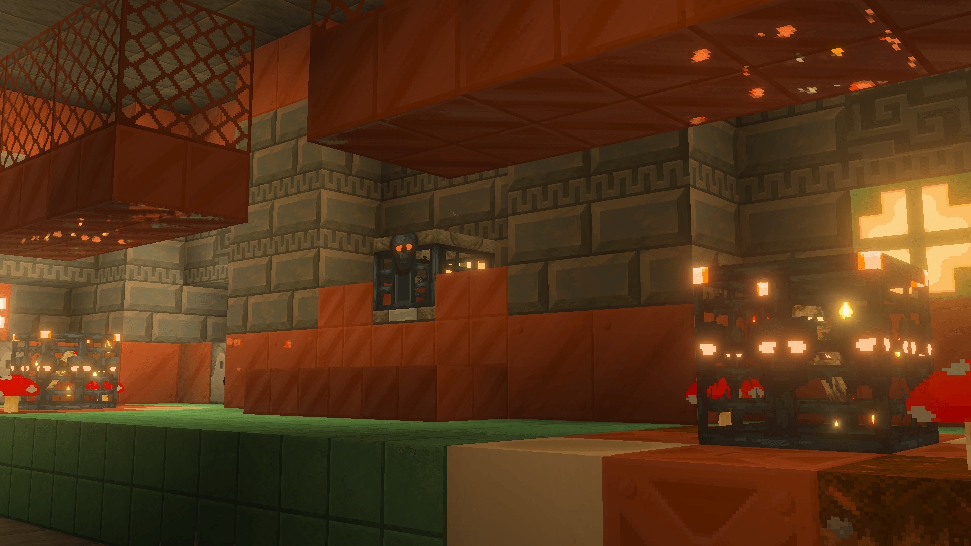 Faithful 64x Addon Screenshot 1 Faithful addon enhances trial chambers with glowing mob spawners and copper blocks