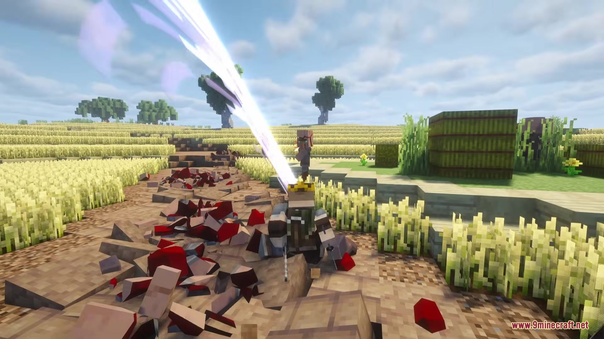 A knight wearing a crown unleashes a powerful Fangs and Claws mod attack