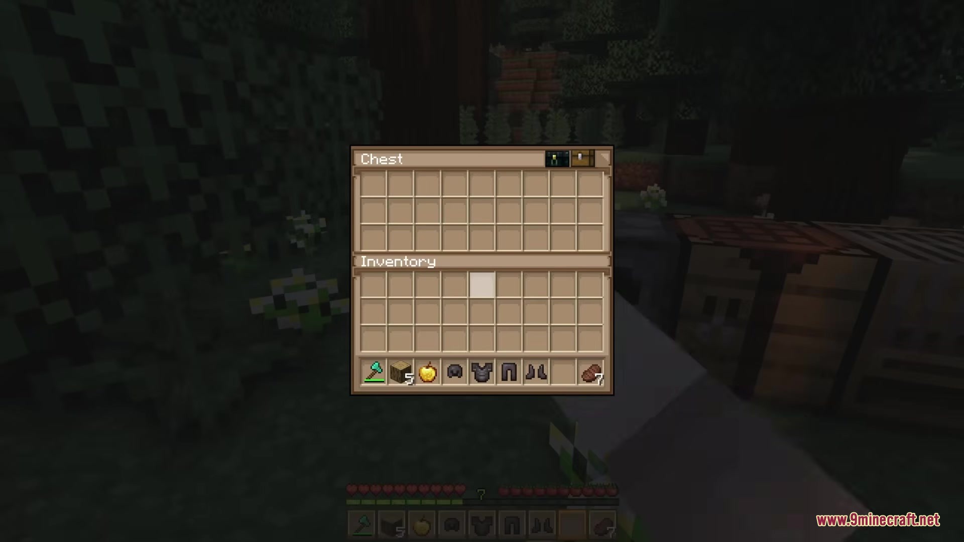 Farmer GUI by MaTik Resource Pack Screenshot 3 A chest interface with a golden wheat theme from the Farmer GUI pack