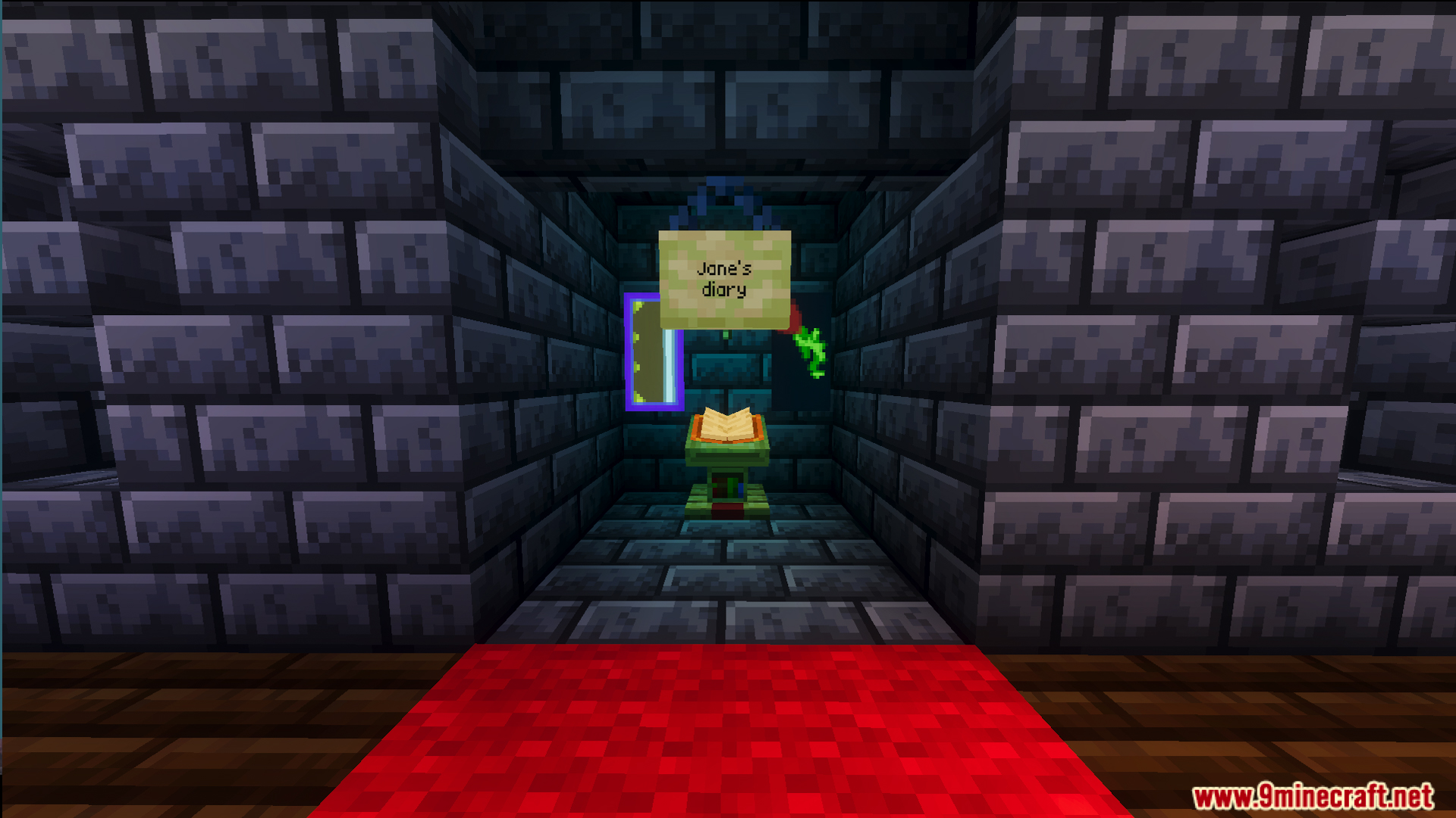 Fazbears Pizzeria Horror Ofv2 Map Screenshot 15 Fazbears Pizzeria Horror map features a lectern with Jane diary in a hallway