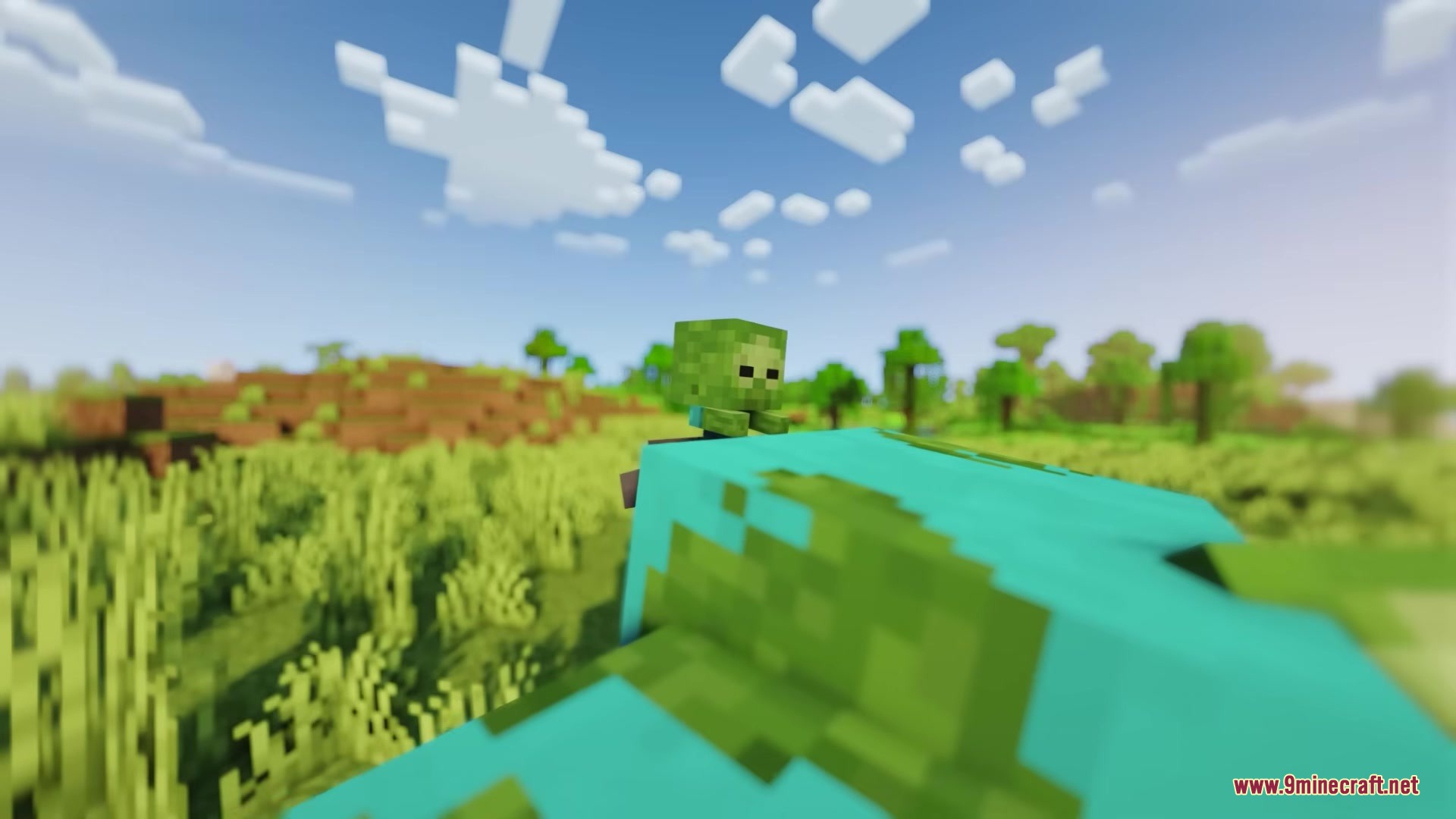 Fingees Mod Mod Screenshot 6 Close up view of a tiny zombie head on a massive muscular body