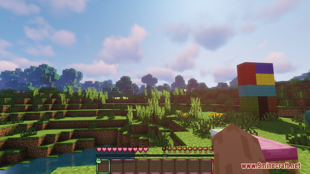 Frogcrafting Hotbar Resource Pack Screenshot 3 Frogcrafting Hotbar Resource Pack adds cute frog designs to the bottom item bar