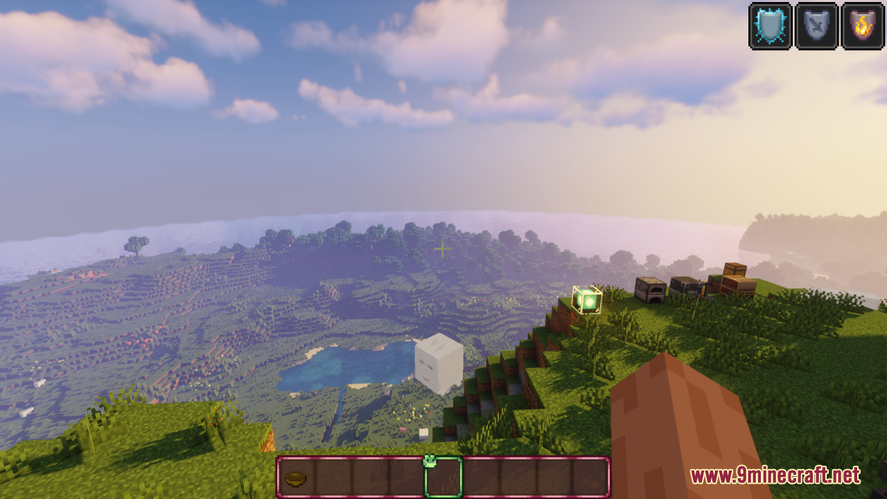 Frogcrafting Hotbar Resource Pack Screenshot 9 A Minecraft landscape
