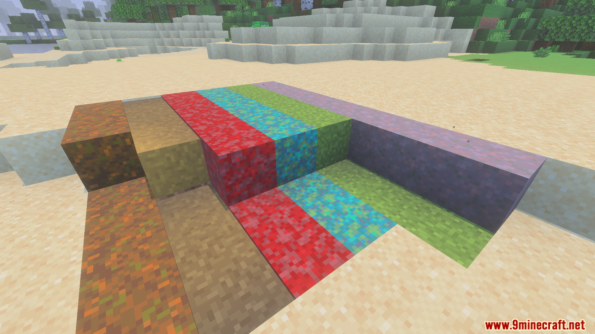 Full Grown Grass Texture Pack Screenshot 1 Full Grown Grass Texture Pack showing nylium and podzol with side textures