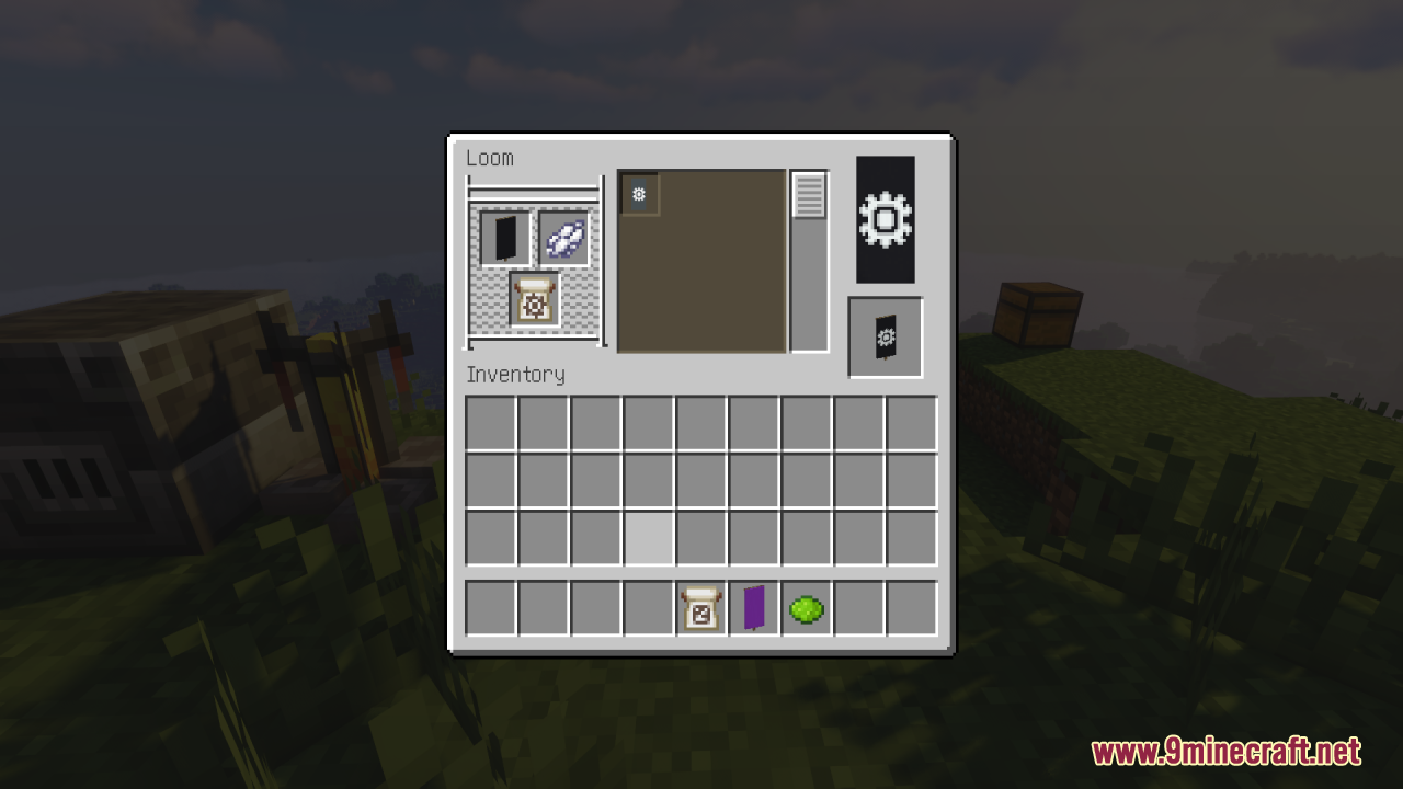 The loom interface showing a black banner with a white flower pattern