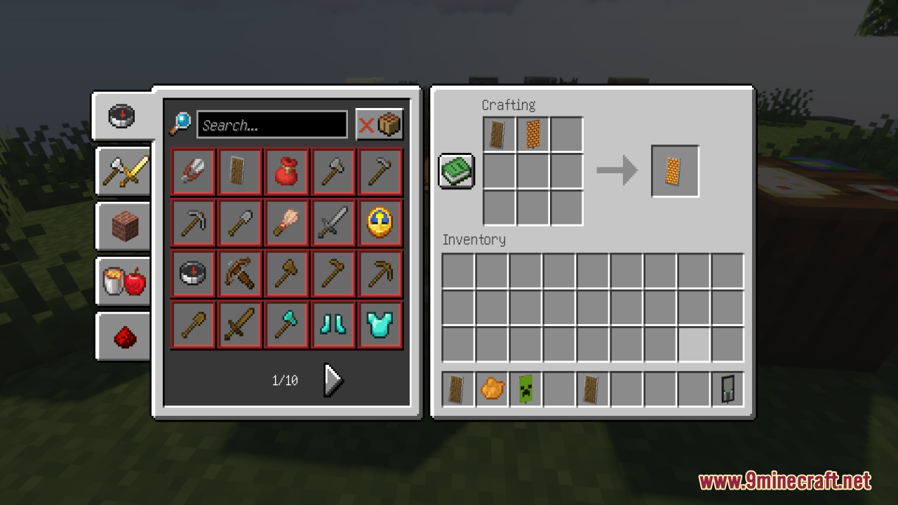Crafting a shield with high resolution patterns using HD Shield Resource Pack