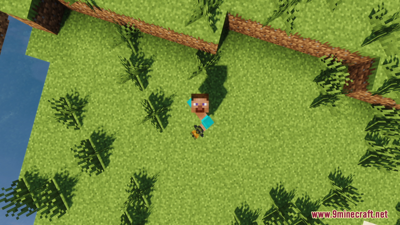 Steve holding a totem from the Halo Totem of Undying Resource Pack