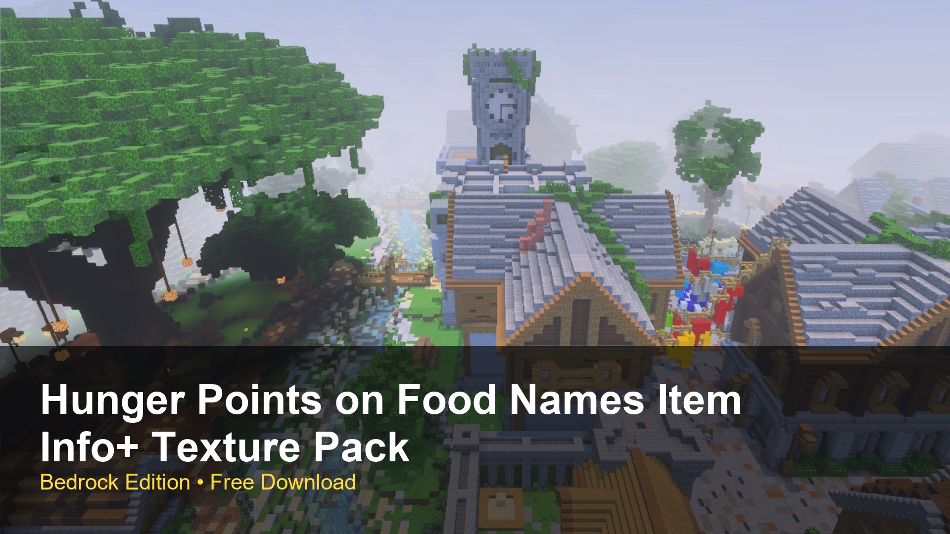 Hunger Points on Food Names Item Info+ Texture Pack (26.x, 1.21) – Food Stats At-a-glance