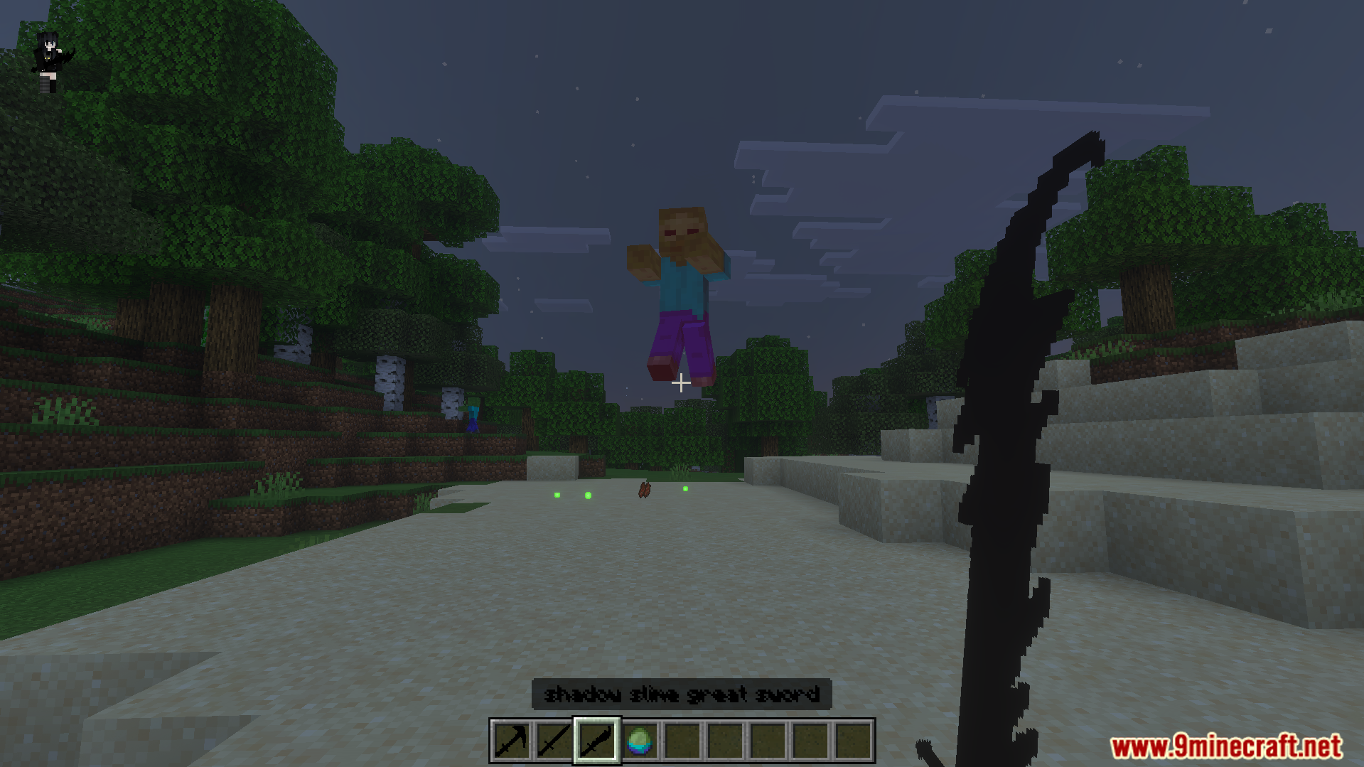 I Am Atomic Addon Screenshot 3 Player uses the Atomic Great Sword to knock a zombie into the air