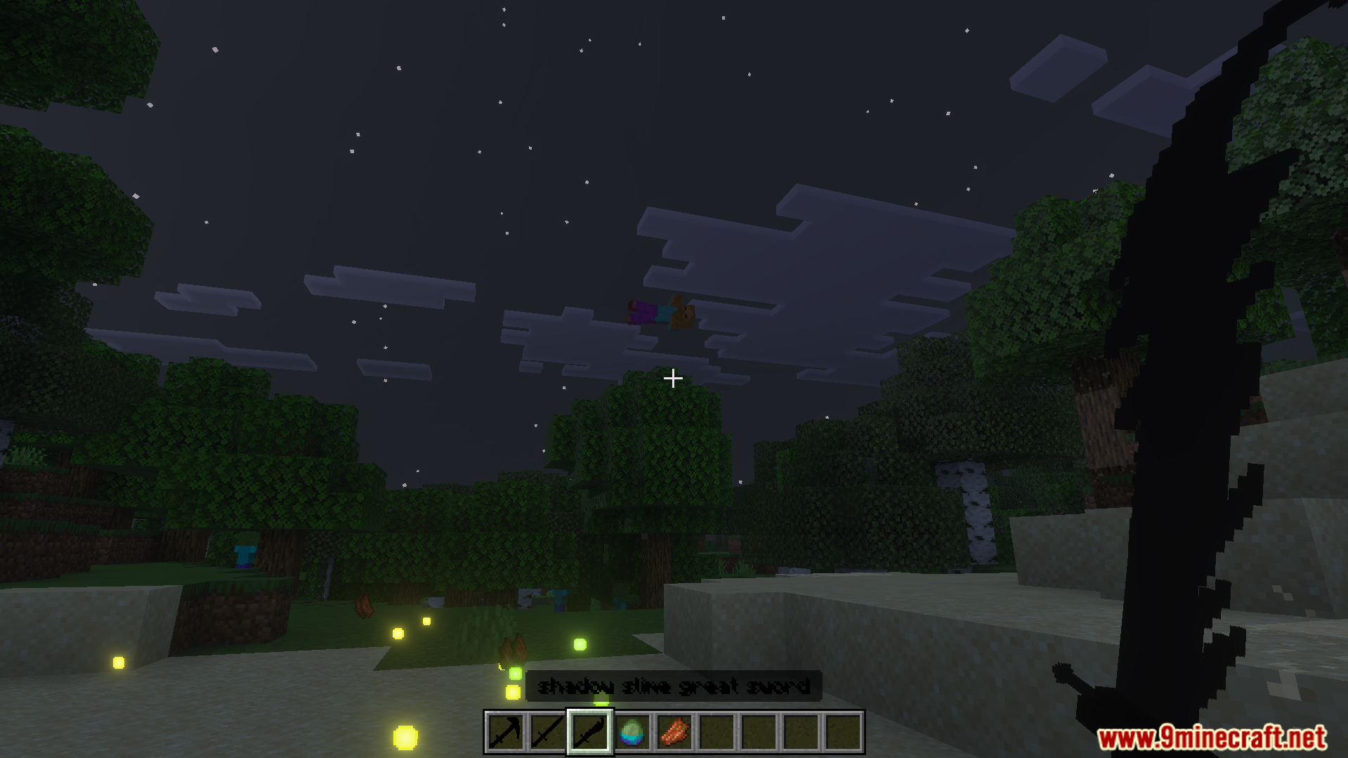 I Am Atomic Addon Screenshot 7 Player holding a shadow slime great sword from the I Am Atomic Addon