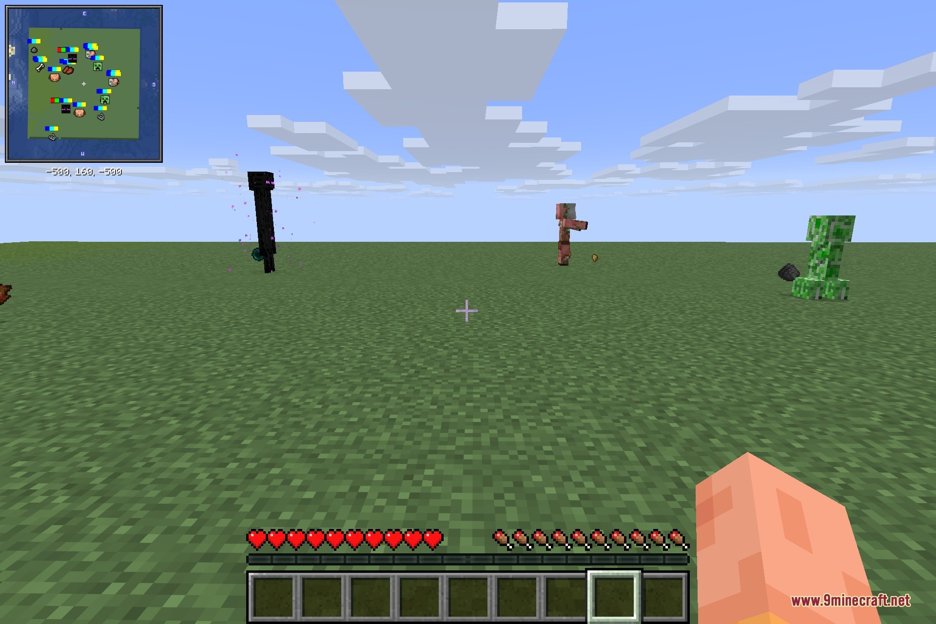 Xaero's Minimap with the icon pack enabled in-game