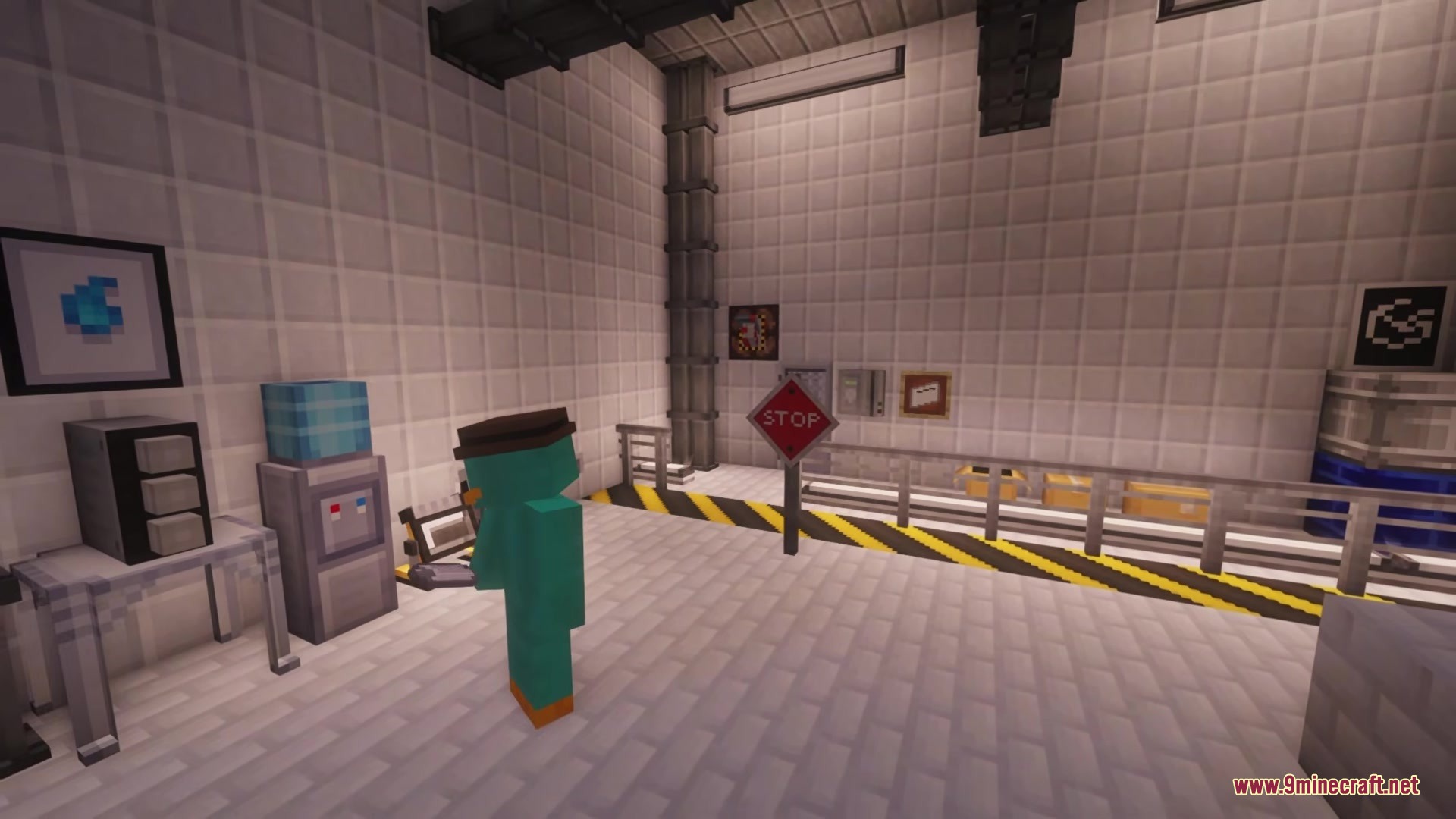 Iden's Decor Mod Screenshot 2 Modern office interior featuring a water cooler from the Iden's Decor Mod
