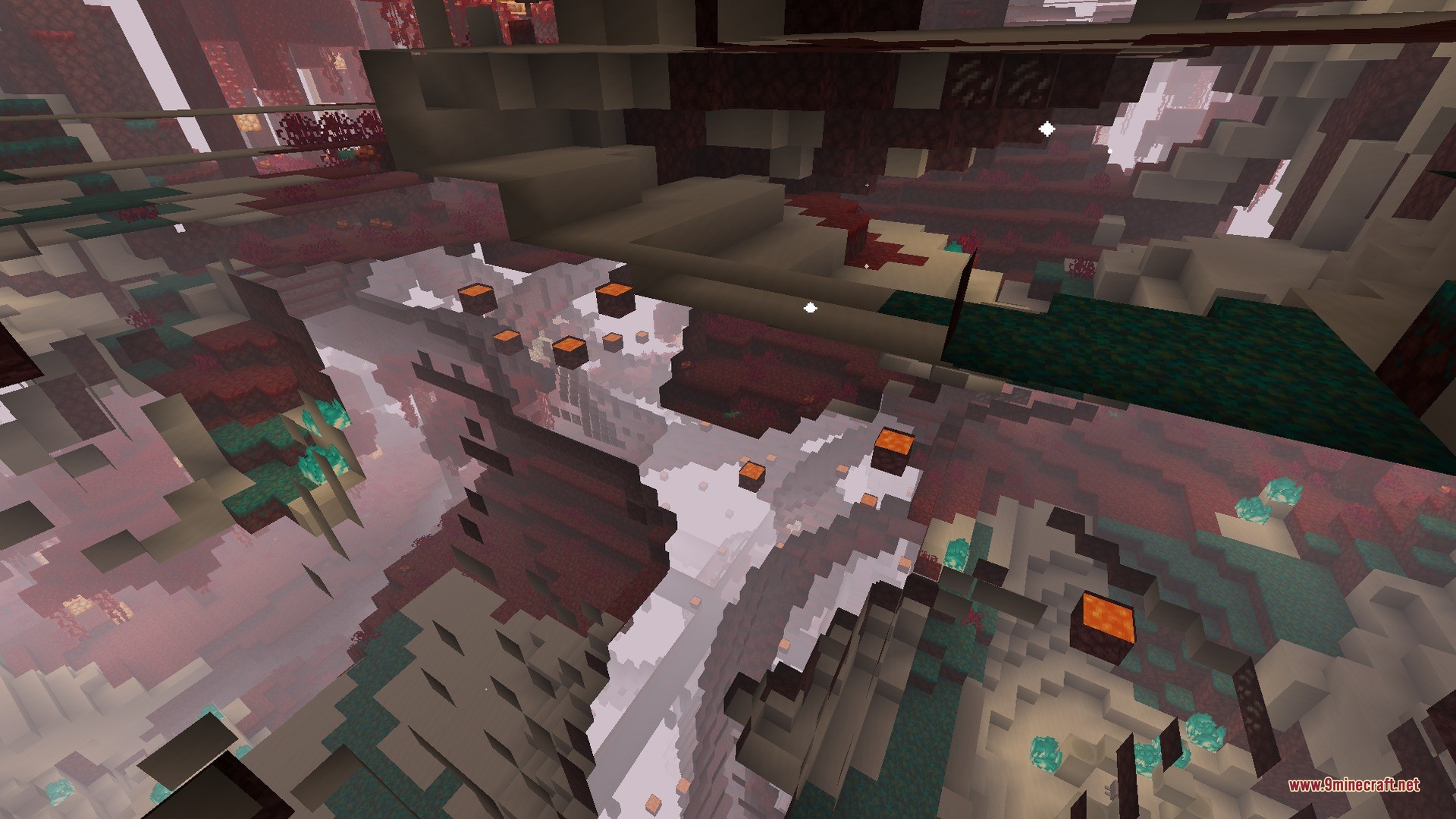 Incendium Legacy Data Pack Screenshot 2 Intricate layers of different biomes and structures found deep within the Nether