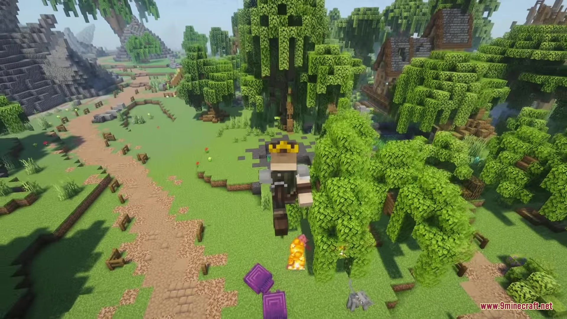 Inhabitants Mod Screenshot 4 The Inhabitants Mod features purple Warped Clams that launch players into the air
