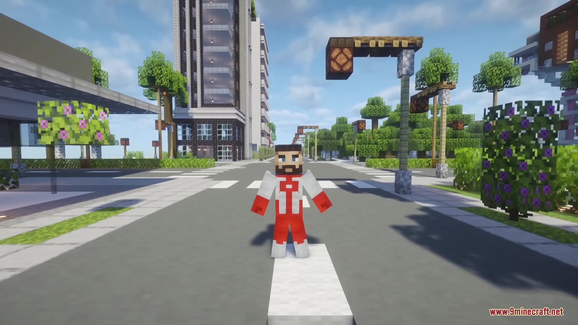 Invincible Incorporated Mod Screenshot 3 Omni-Man character standing on a city street in the Invincible Incorporated Mod