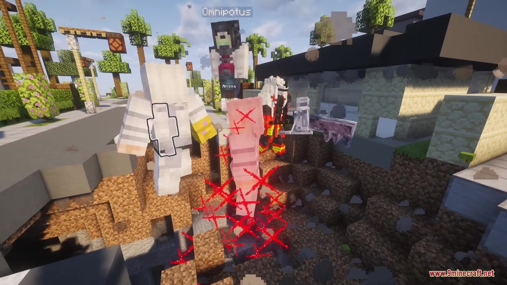 Invincible Incorporated Mod Screenshot 6 Characters use powerful abilities to fight and create a crater in the ground