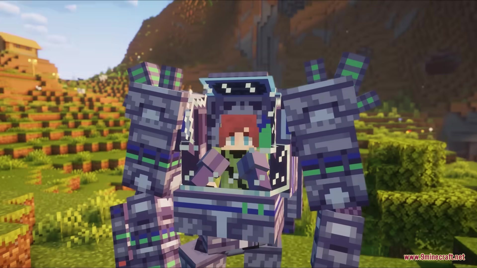 Jim Mech Mod Screenshot 3 A player character piloting a massive mechanical suit with powerful robot arms