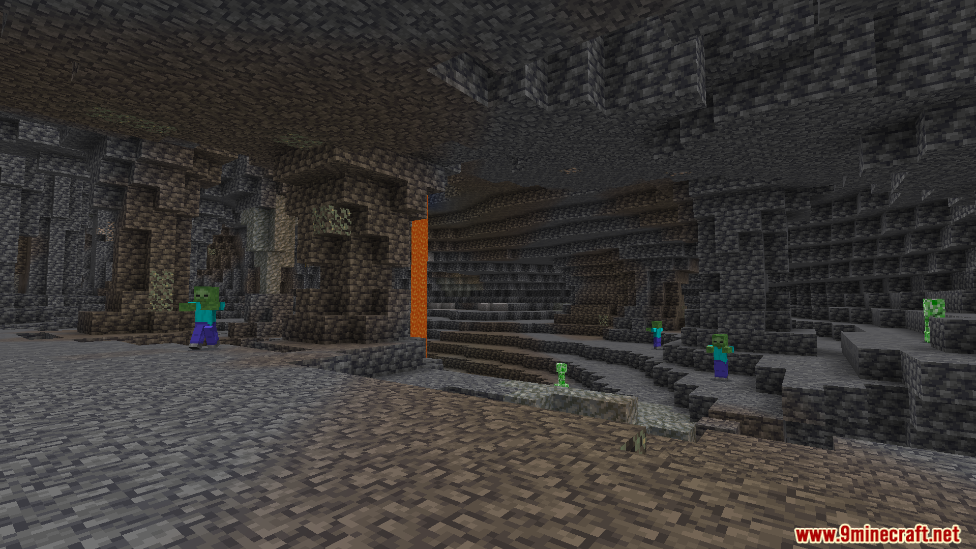 KnightShadows Night Vision Addon allows players to see clearly in dark underground caves