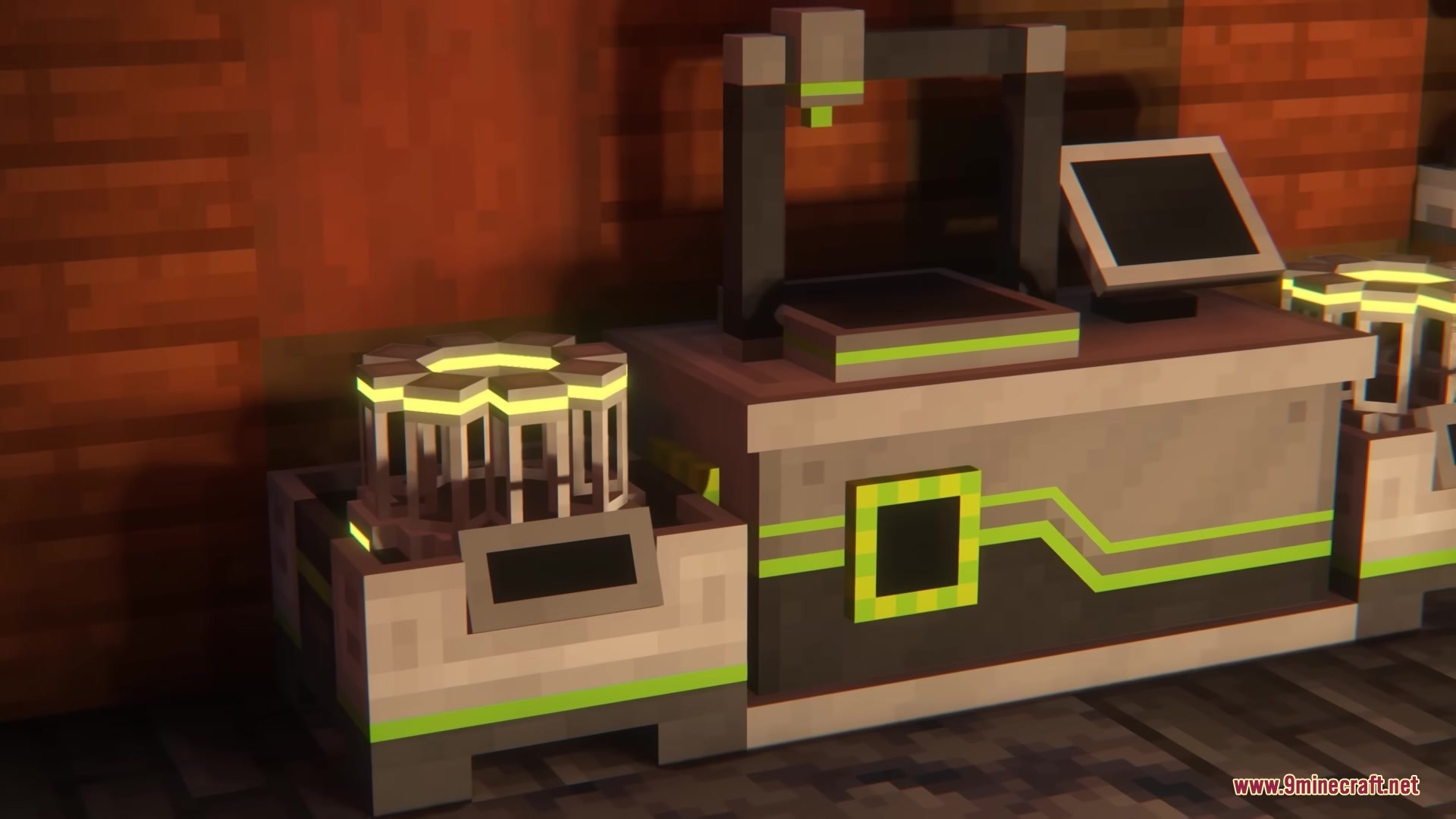 LTX Industries Mod Screenshot 2 Advanced futuristic machines with lime green details from the LTX Industries Mod