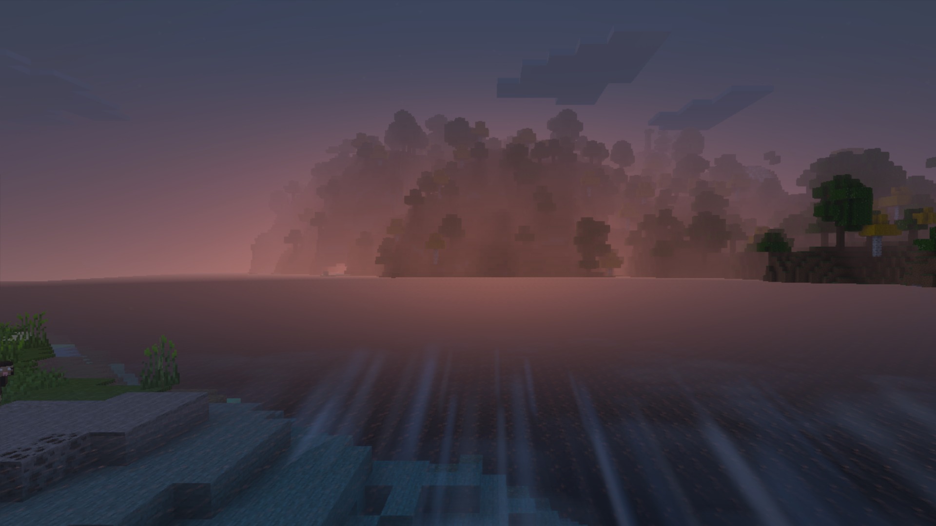 A misty sunrise over the water in the La Nature pack