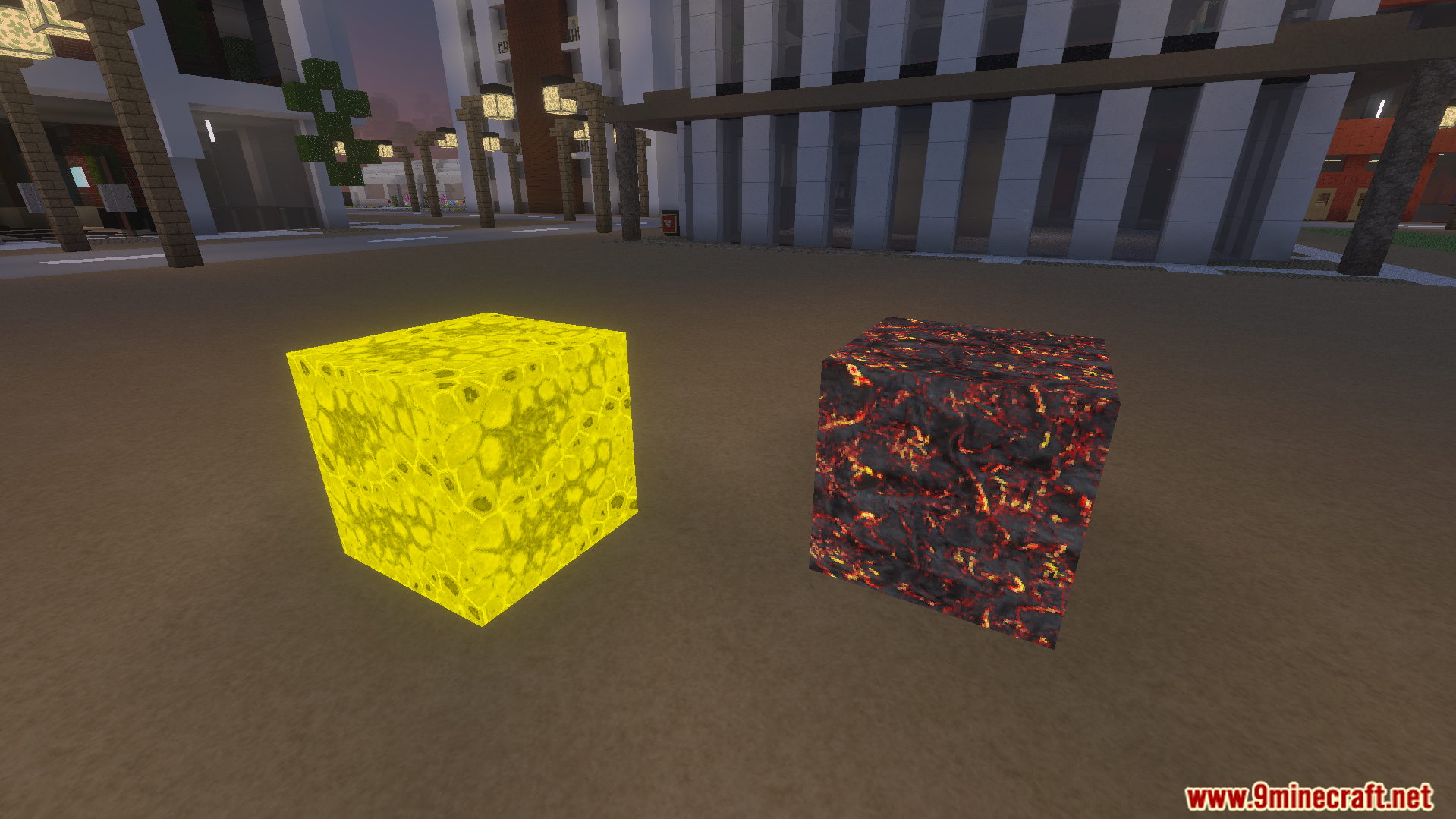 Showcasing realistic blocks with physically based materials and subtle three dimensional depth