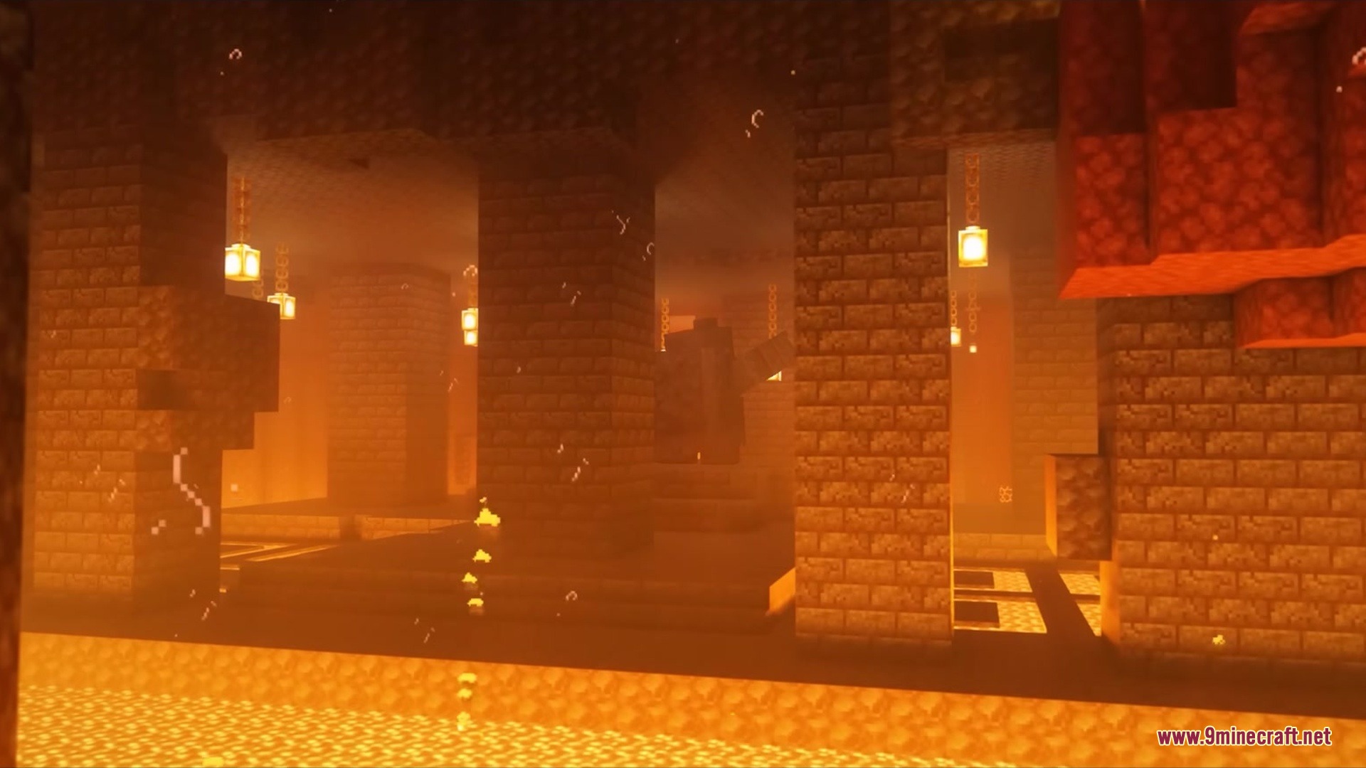 Legionary Mod Screenshot 2 A giant stone boss sits petrified inside a stone brick Nether chamber