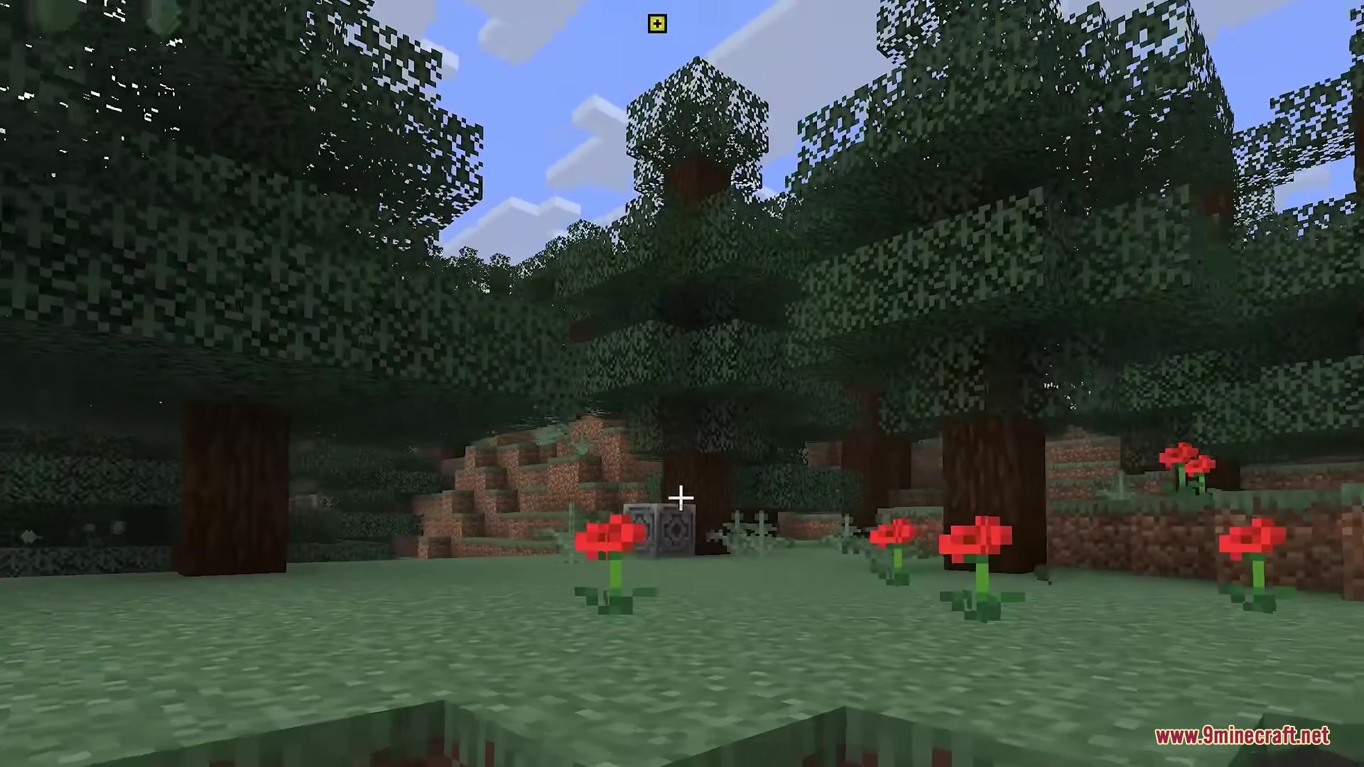 Locator Border Mod displays a yellow waypoint marker at the top of the screen