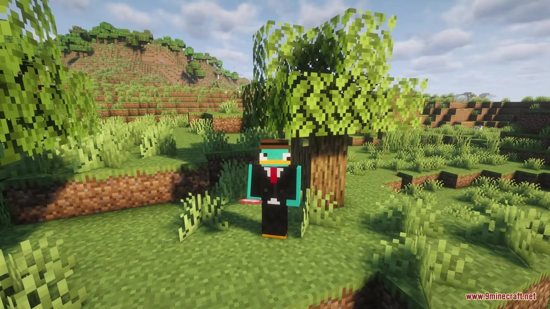 Love Core Mod Screenshot 1 Teal character wearing a black wedding suit from Love Core Mod