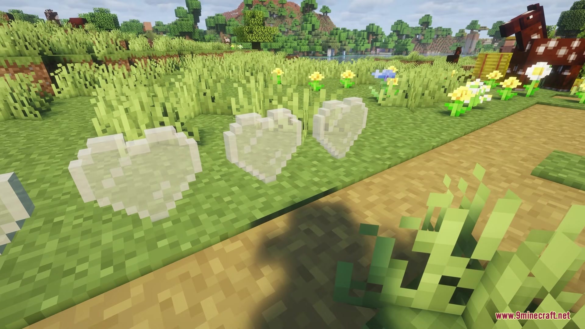 Love Core Mod Screenshot 12 Love Core Mod adds decorative heart shaped glass blocks to the landscape