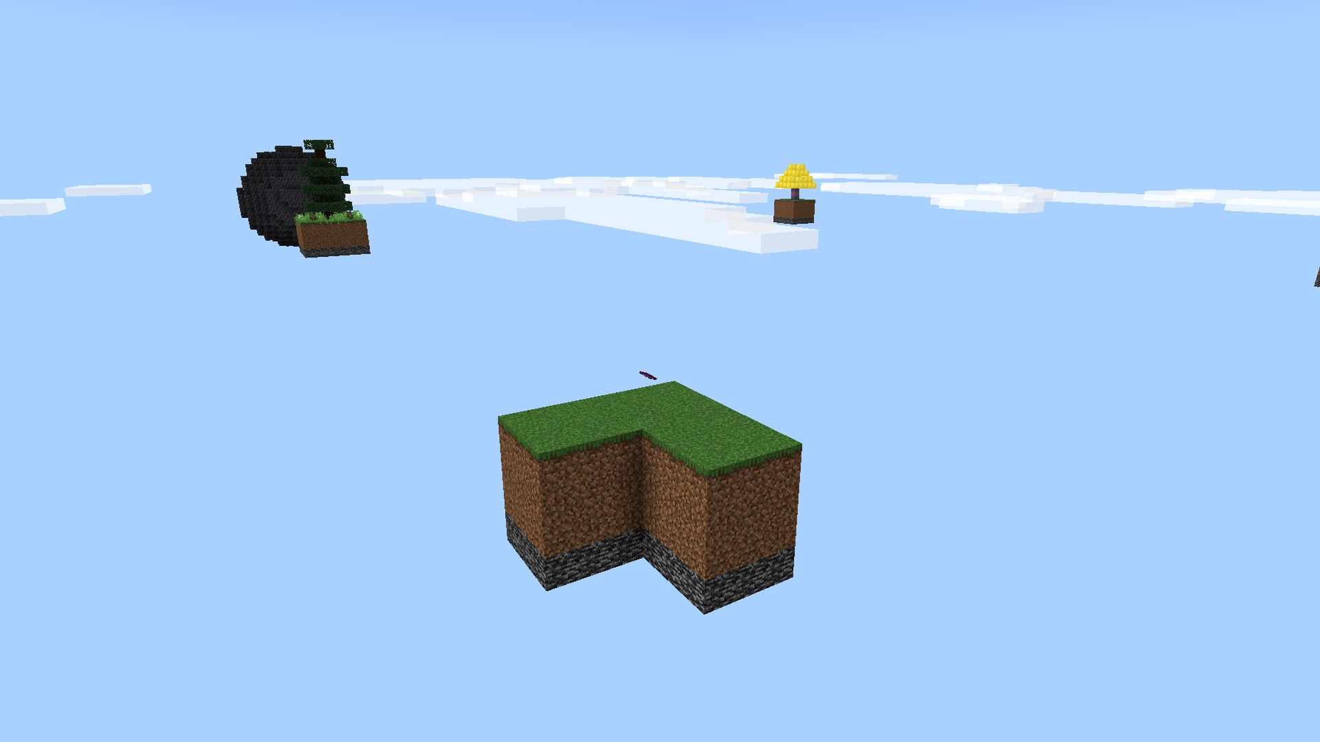Lucky Tree Skyblock V5 Map Screenshot 6 Compact floating island beside the obsidian structure