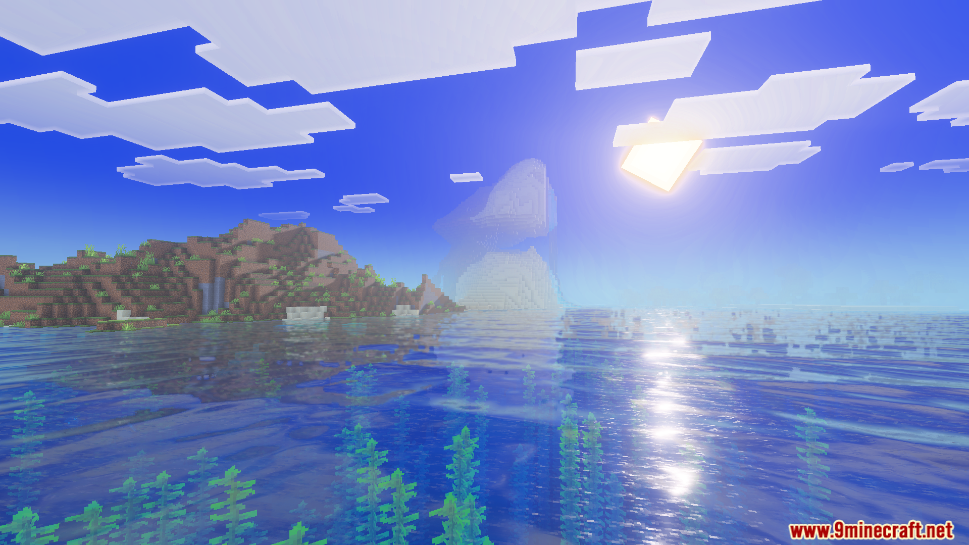 Luminance Shader Screenshot 3 Bright daytime ocean view with vibrant colors and smooth surface water reflections