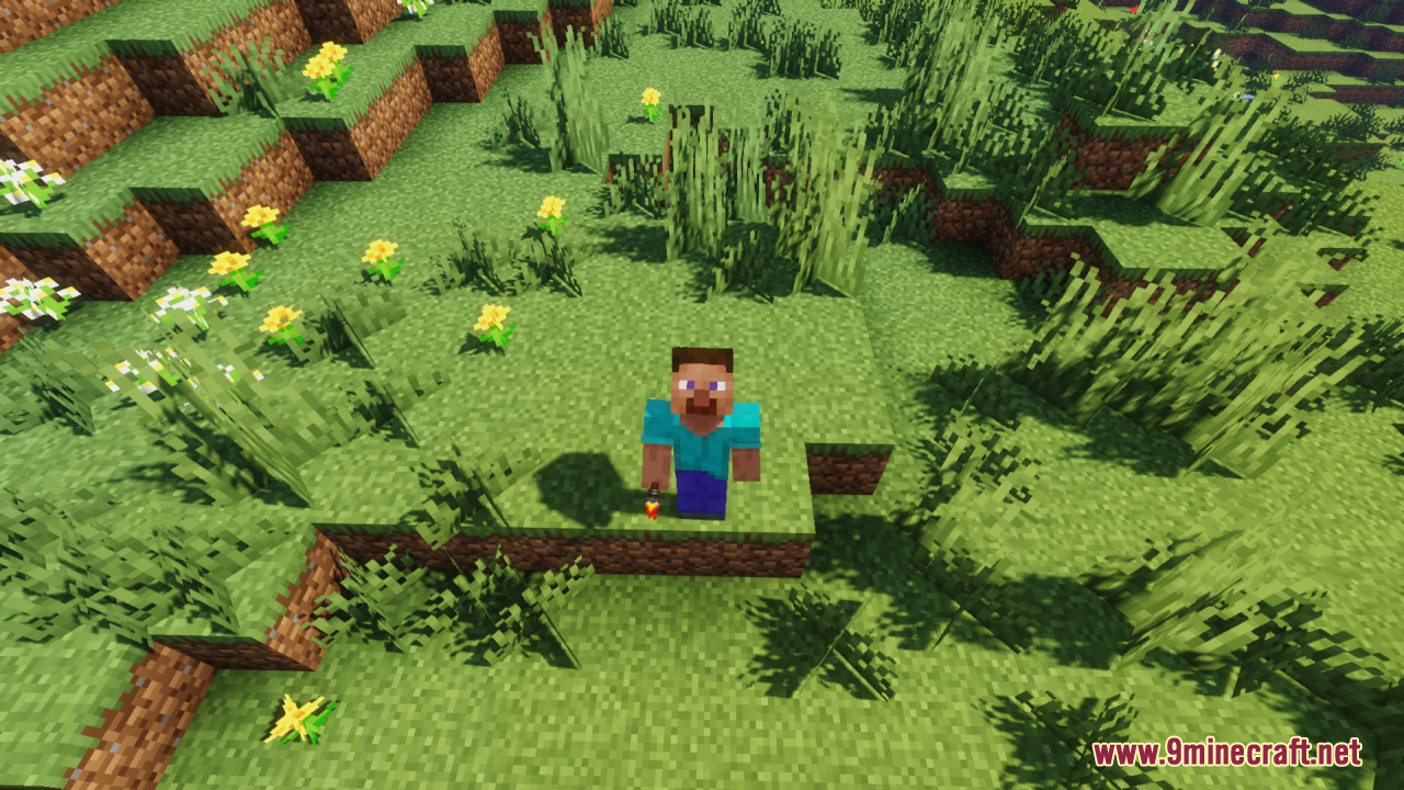 Lz Rustic Torch Resource Pack Screenshot 3 Player character holding a torch from the Lz Rustic Torch Resource Pack