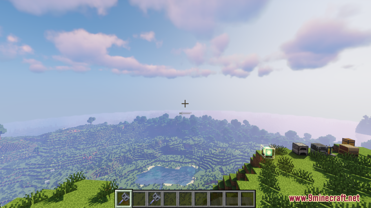 Mace 3D Item Resource Pack Screenshot 5 First person view of a player holding a custom 3D mace weapon