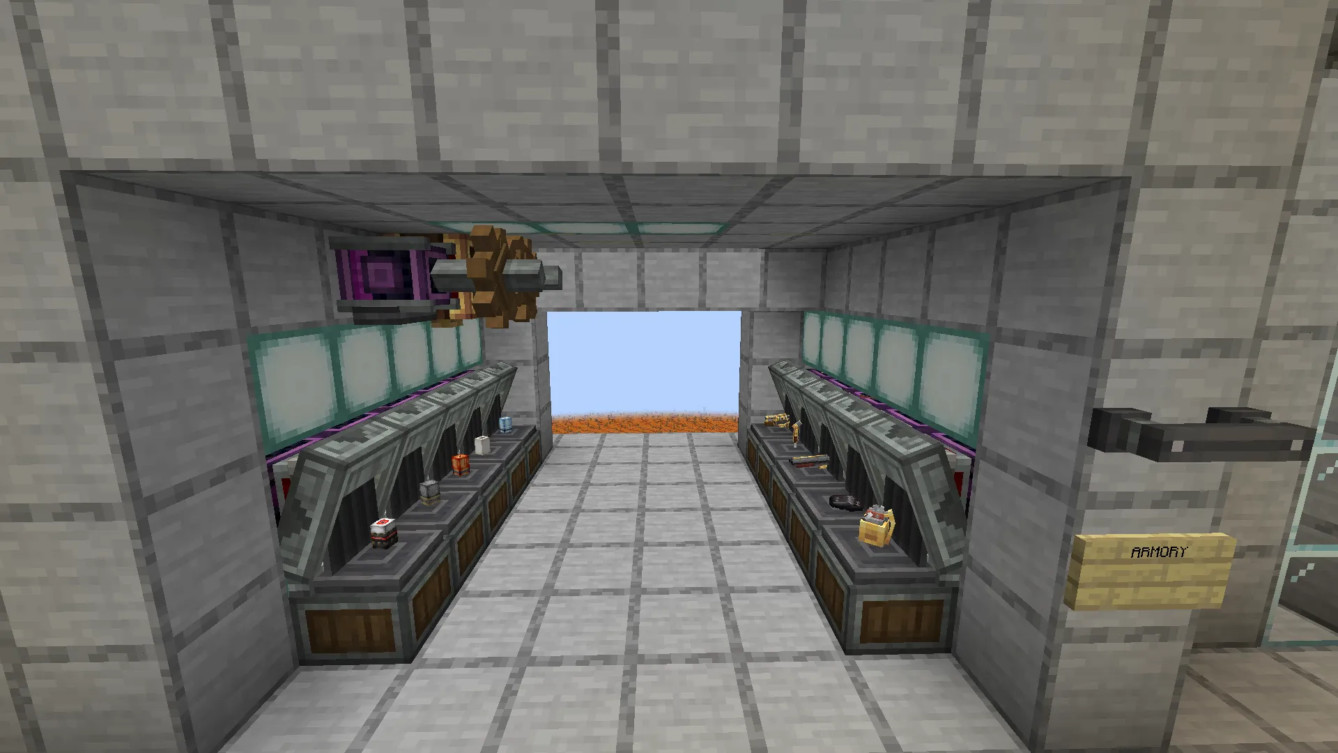 Megamouse Capitas Ship Non Flying Schematic Screenshots 2 Interior of the Megamouse Capitas Ship armory with various machines and consoles